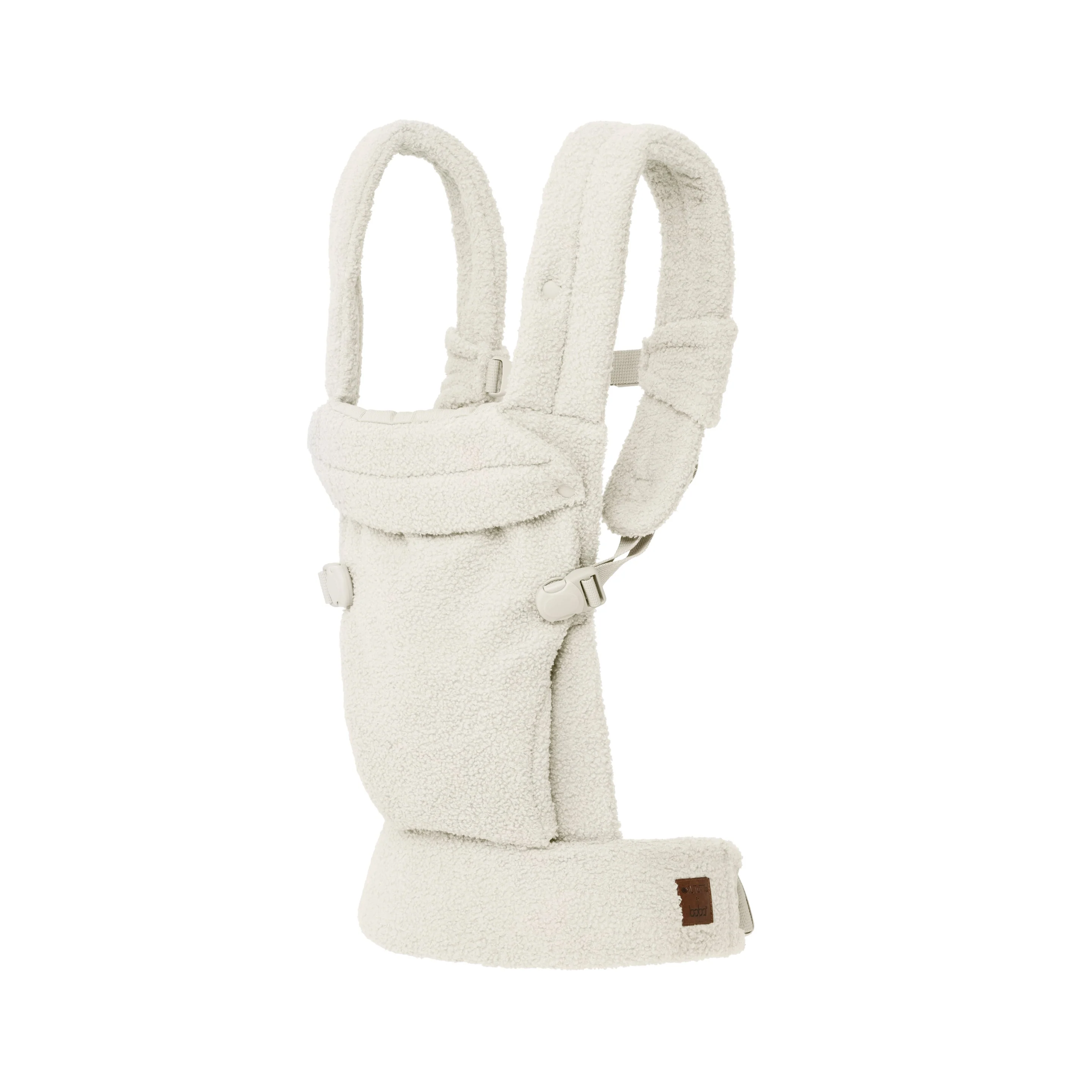 Boba Auri Baby Carrier in Coconut Teddy Fleece - Image 11