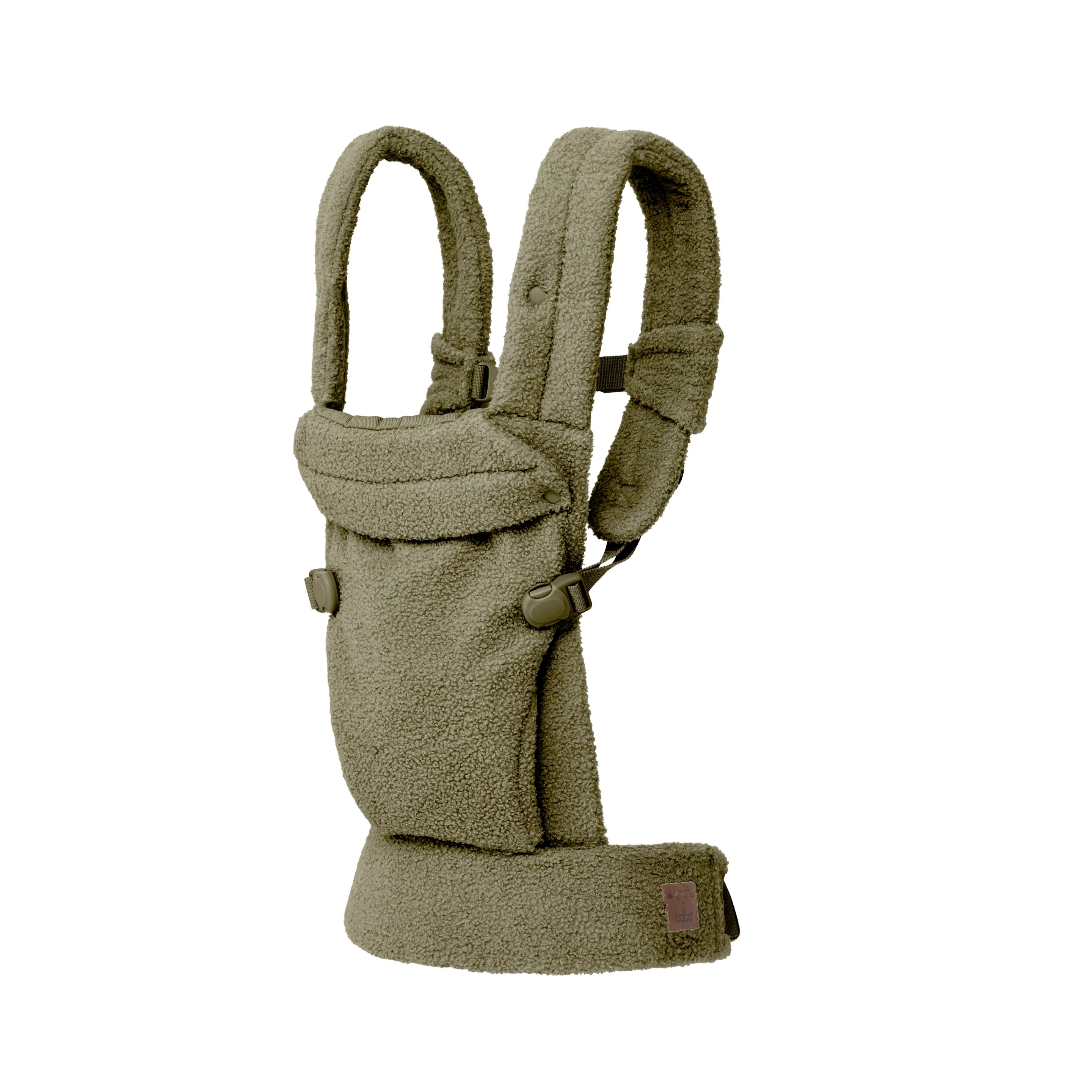 Boba Auri Baby Carrier in Olive Teddy Fleece - Image 11