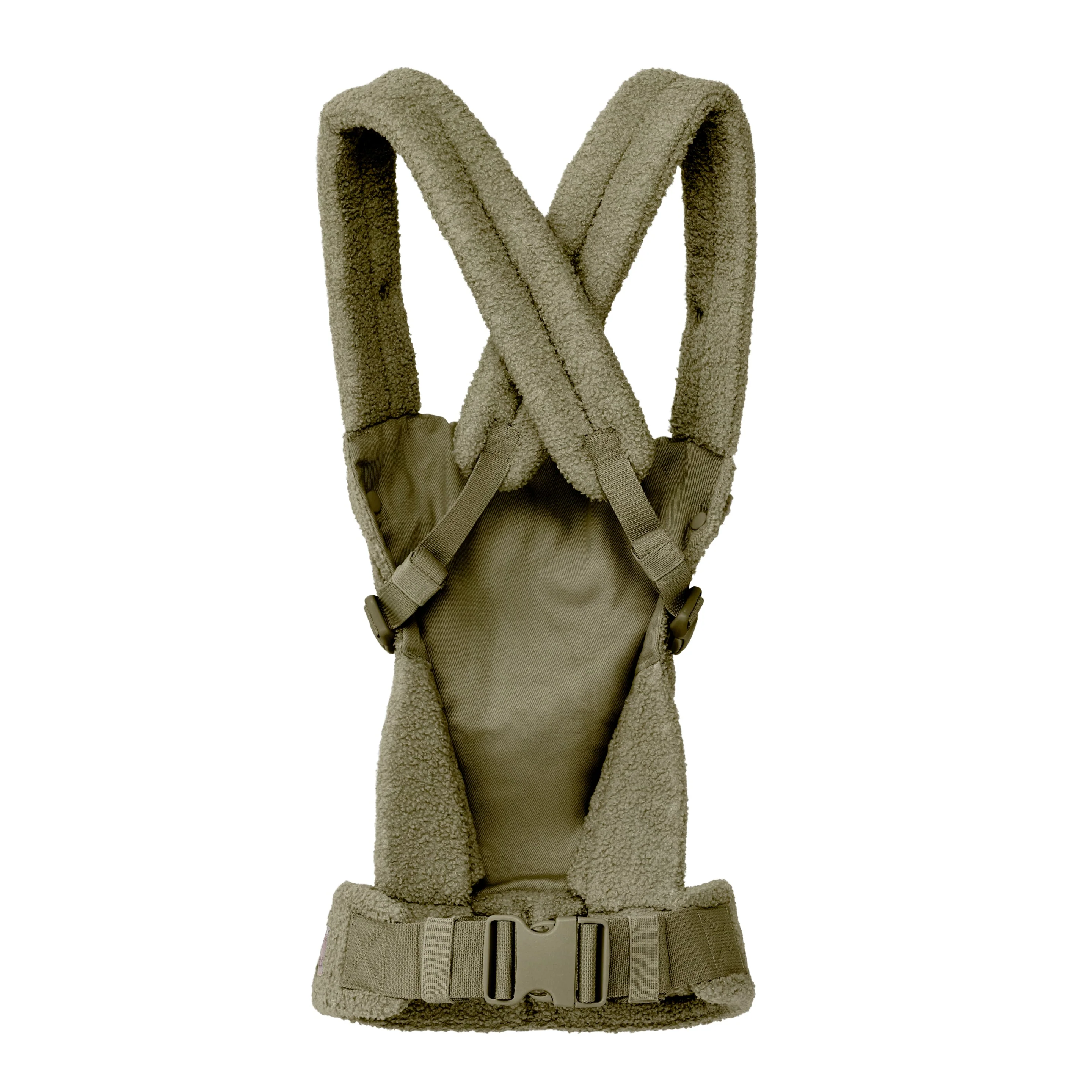 Boba Auri Baby Carrier in Olive Teddy Fleece - Image 12