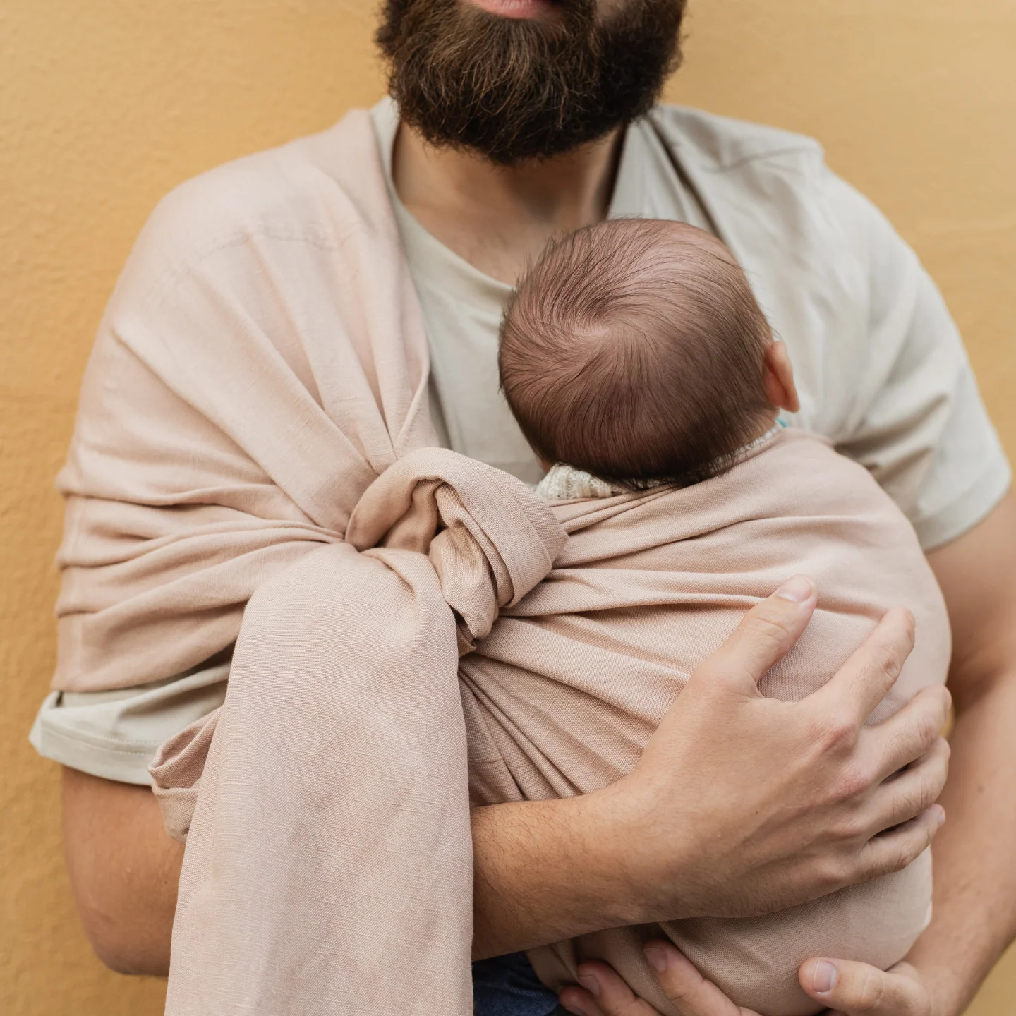 Boba Ring Sling Linen Carrier in Peony - Image 6