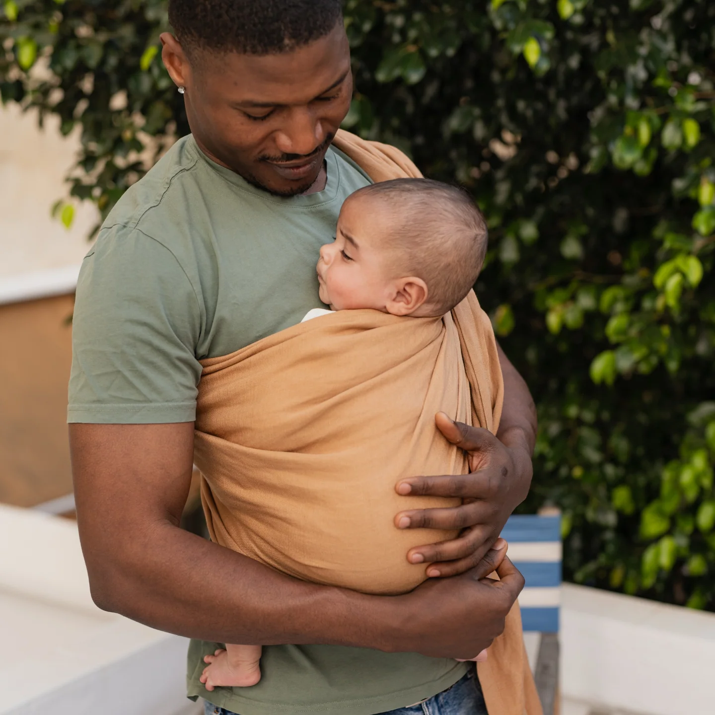 Boba Ring Sling Linen Carrier in Rye - Image 6