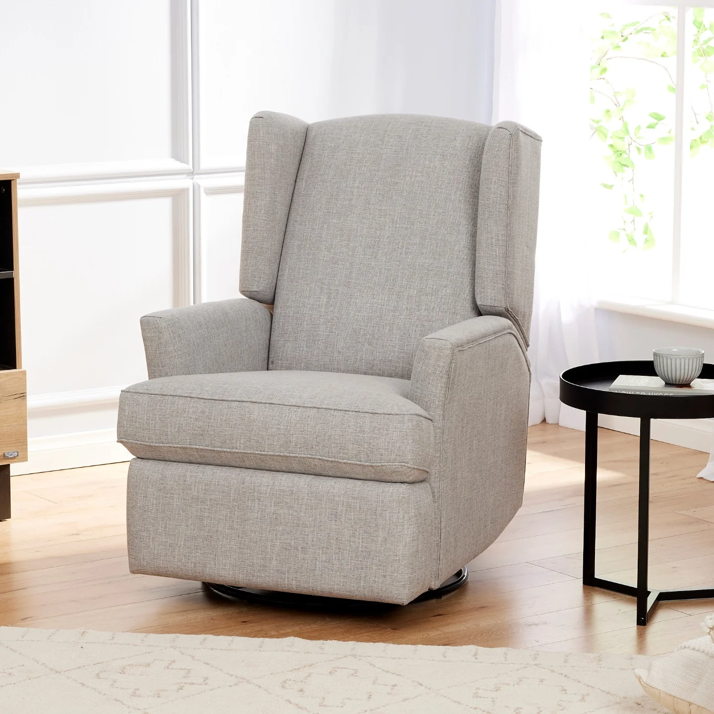 Chelsea Electric Recliner Glider Chair with USB in Pure Grey - Image 3