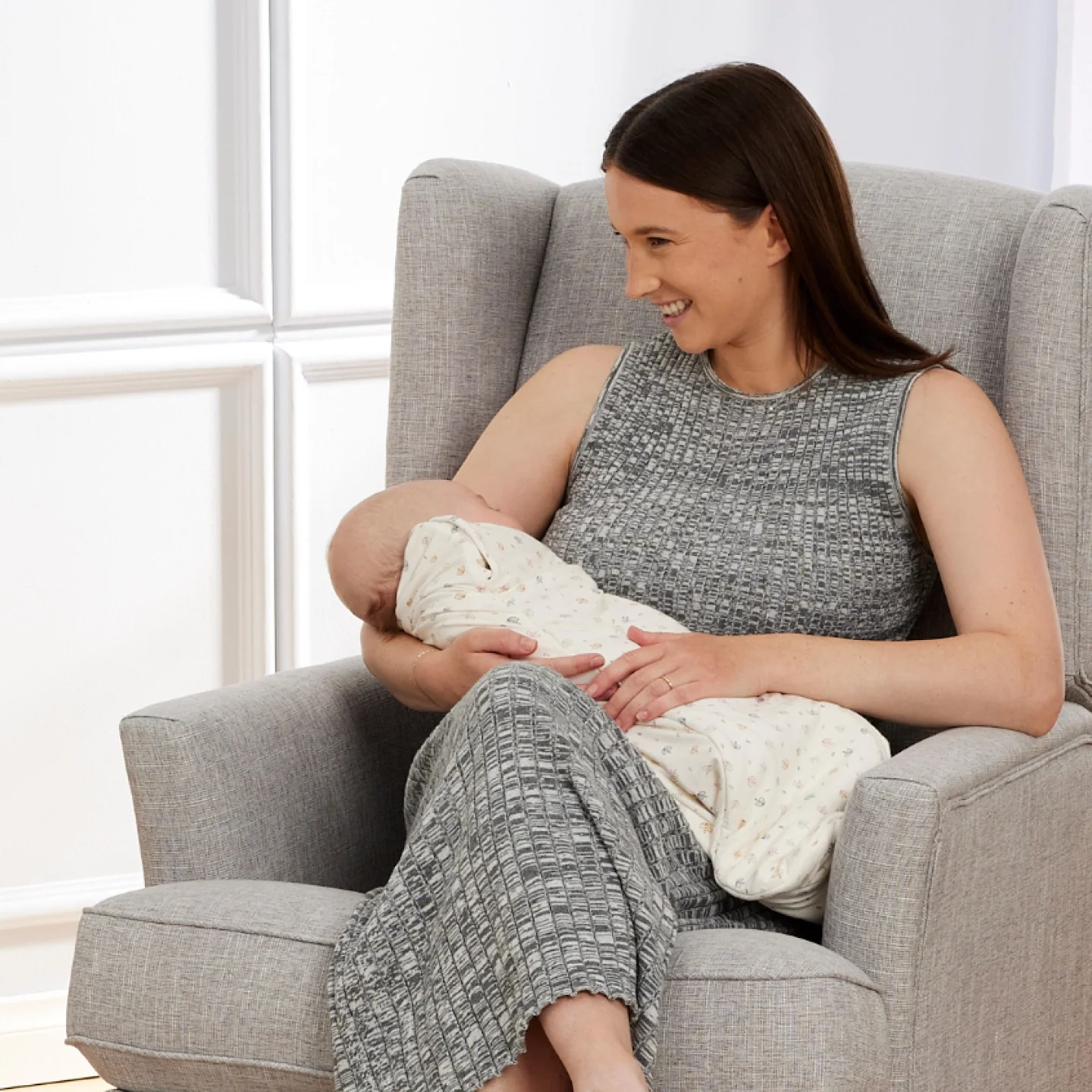 Chelsea Electric Recliner Glider Chair with USB in Pure Grey - Image 5