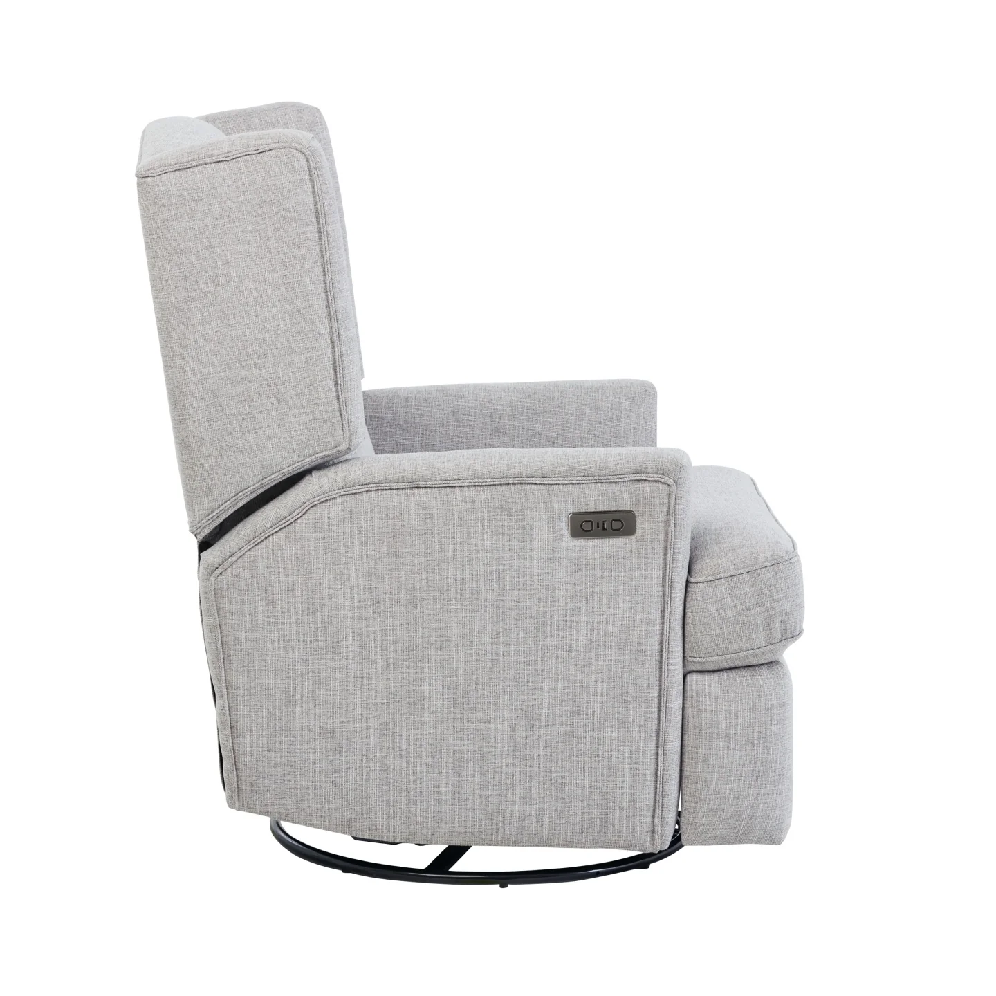 Chelsea Electric Recliner Glider Chair with USB in Pure Grey - Image 6