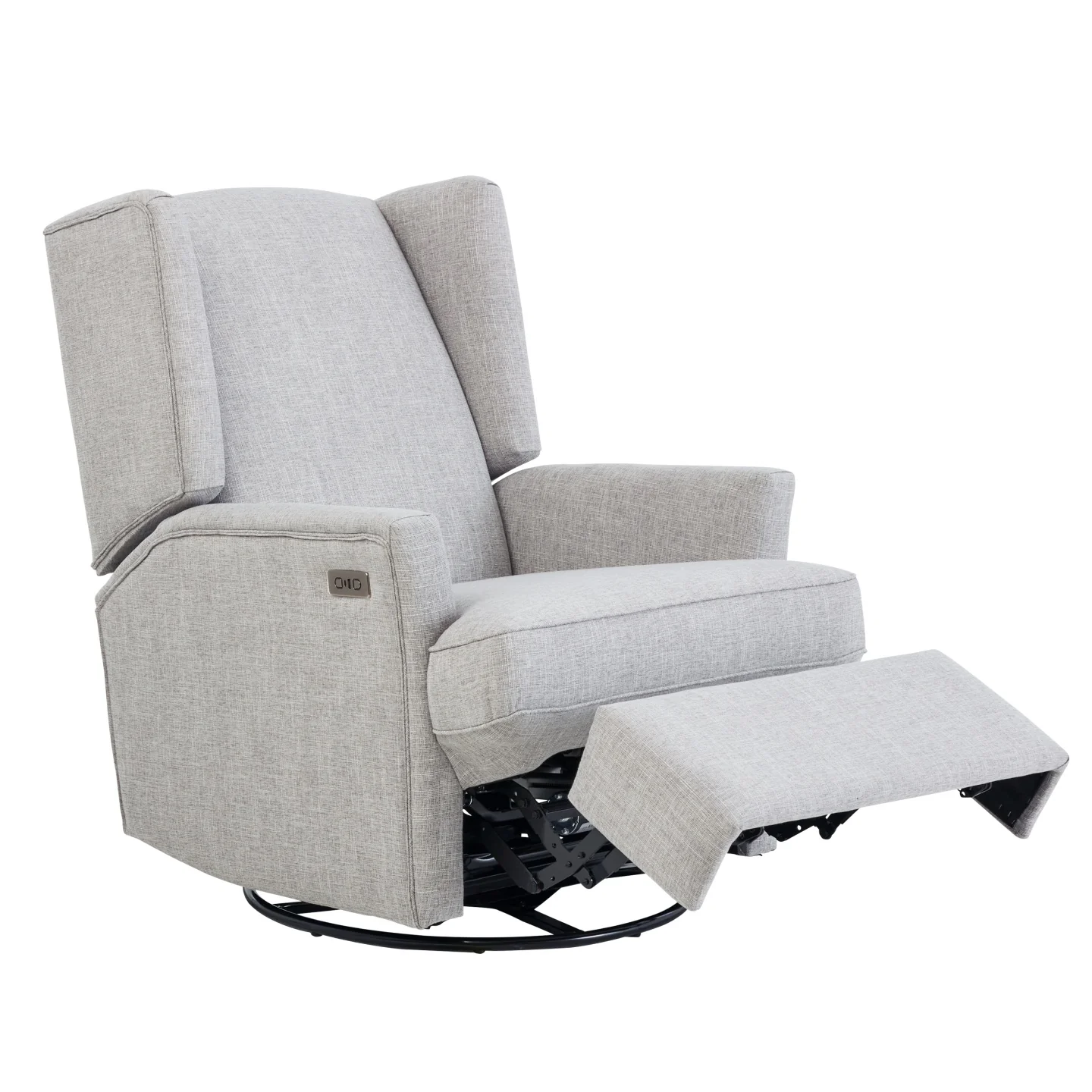 Chelsea Electric Recliner Glider Chair with USB in Pure Grey - Image 7