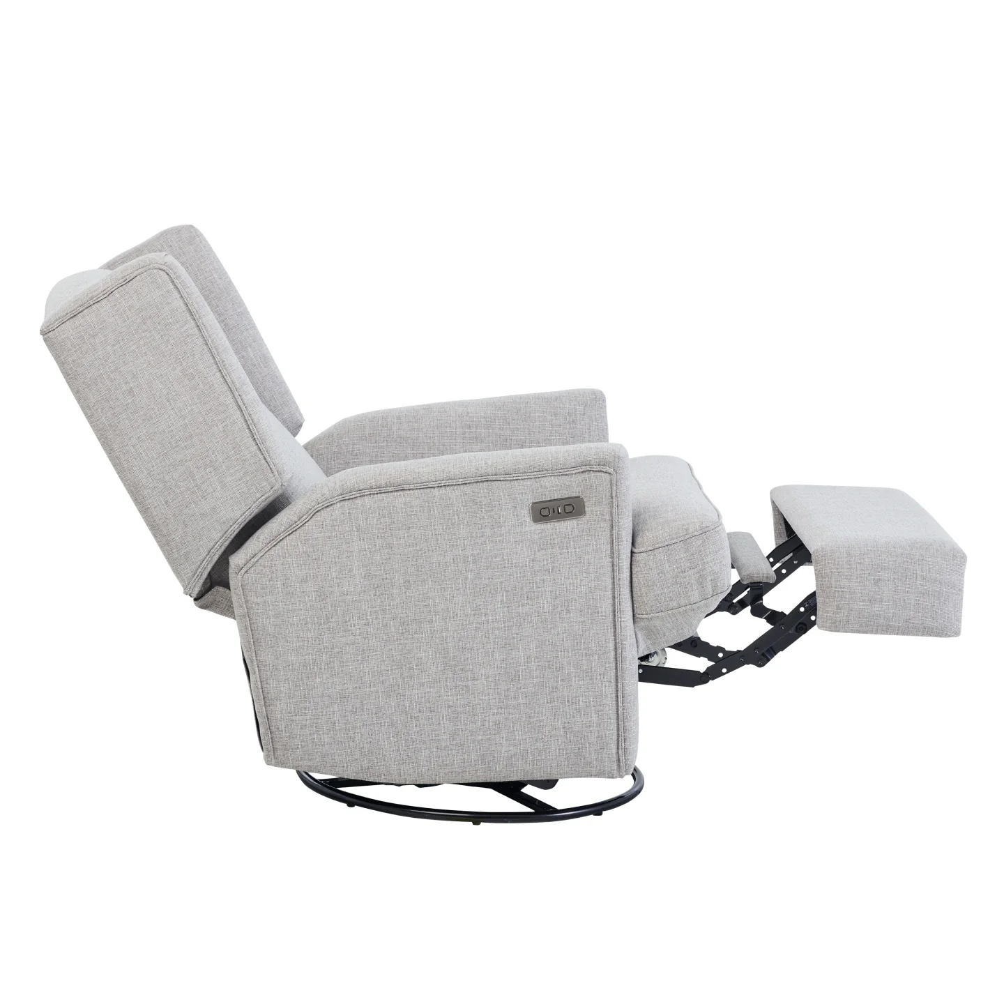 Chelsea Electric Recliner Glider Chair with USB in Pure Grey - Image 8