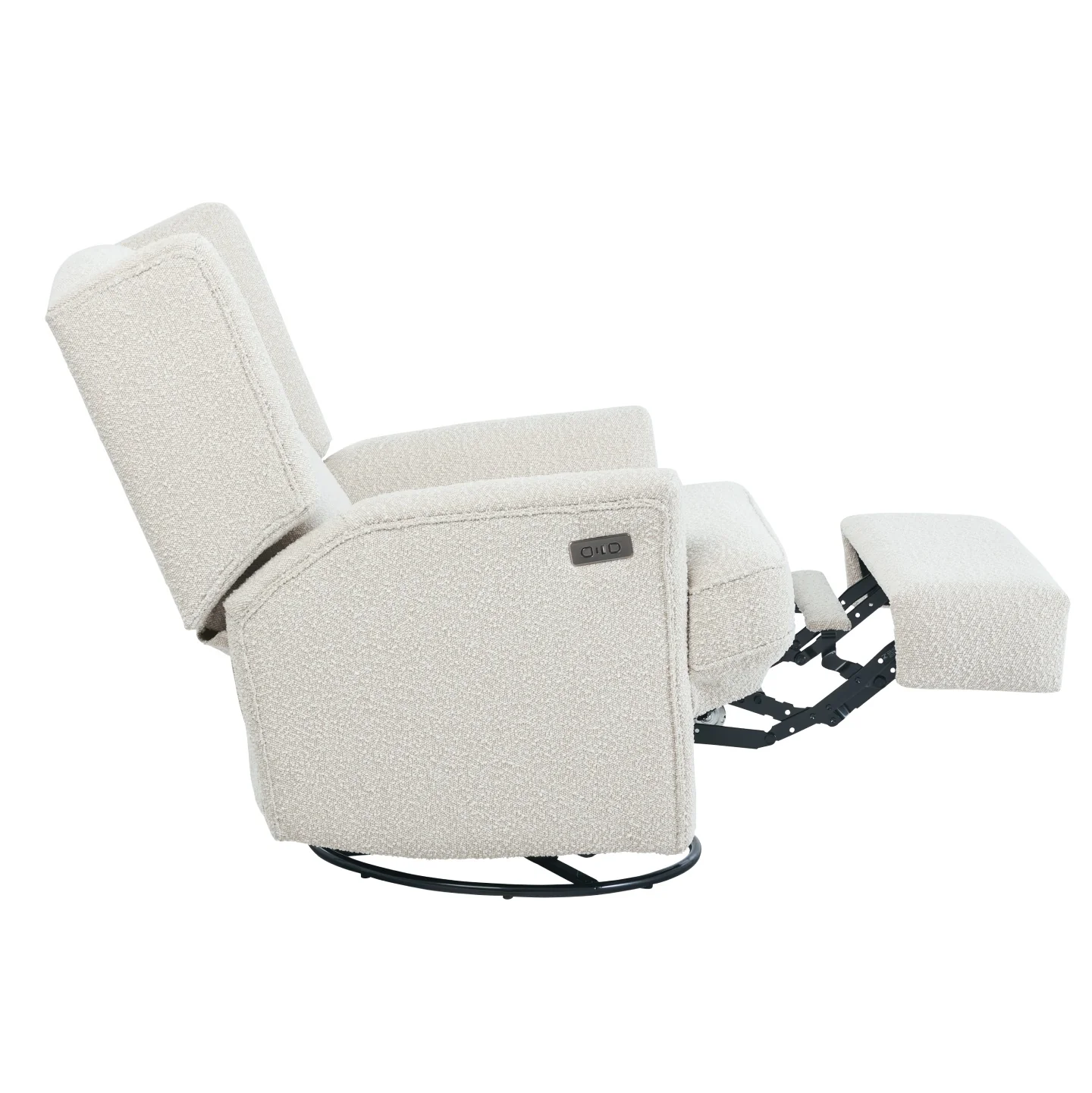 Chelsea Electric Recliner Glider Chair with USB in Vanilla Bouclé - Image 10