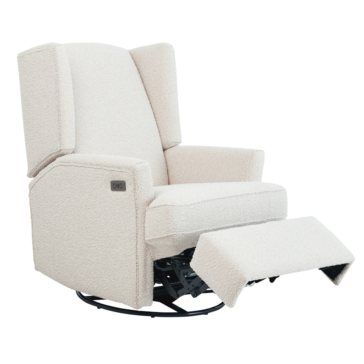 Chelsea Electric Recliner Glider Chair with USB in Vanilla Bouclé - Image 9