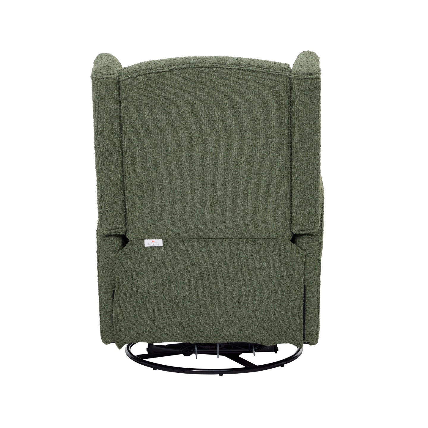 Chelsea Recliner Glider Chair in Olive Bouclé - Image 12