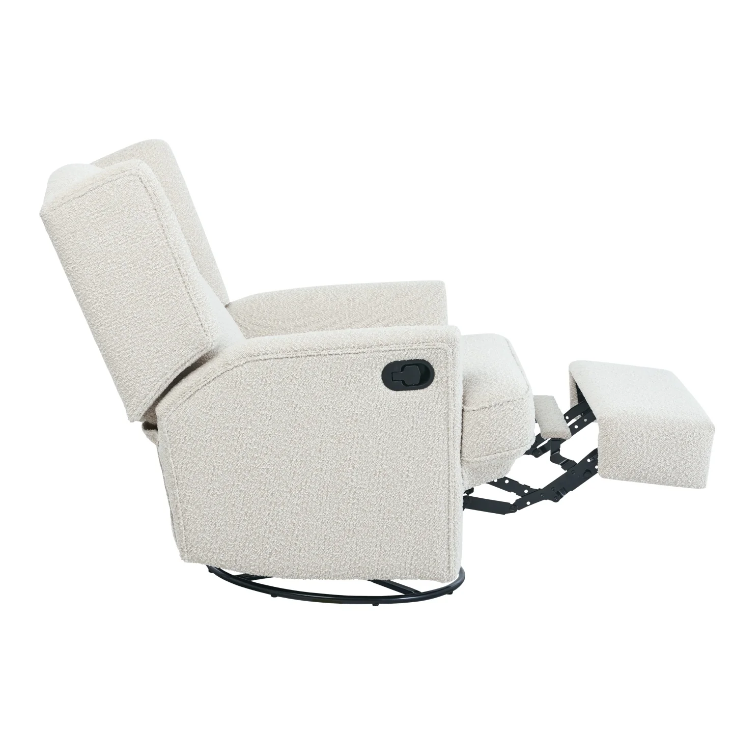 Chelsea Recliner Glider Chair in Vanilla Bouclé - Image 10
