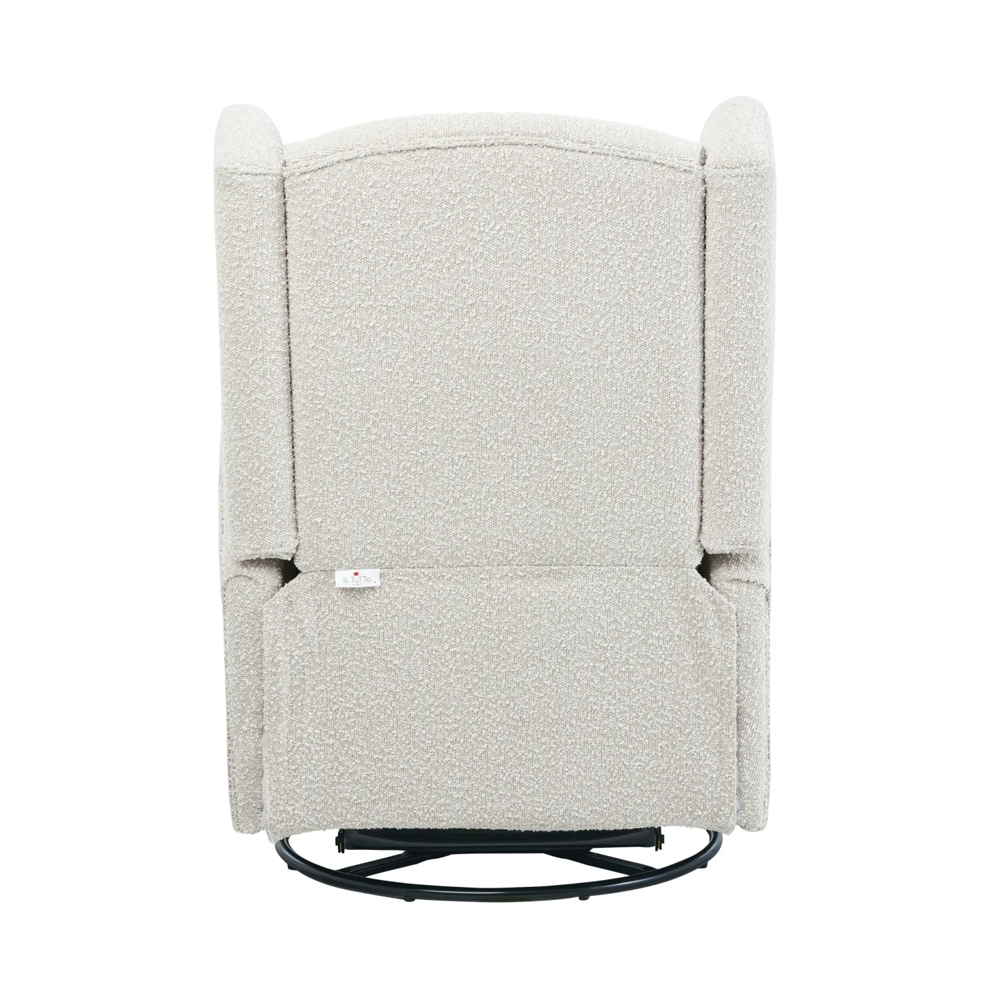Chelsea Recliner Glider Chair in Vanilla Bouclé - Image 12