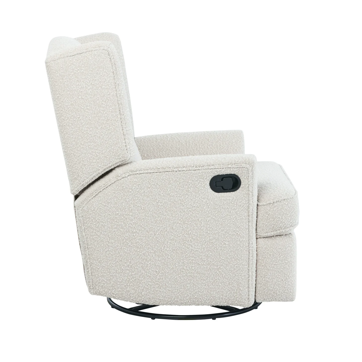 Chelsea Recliner Glider Chair in Vanilla Bouclé - Image 8