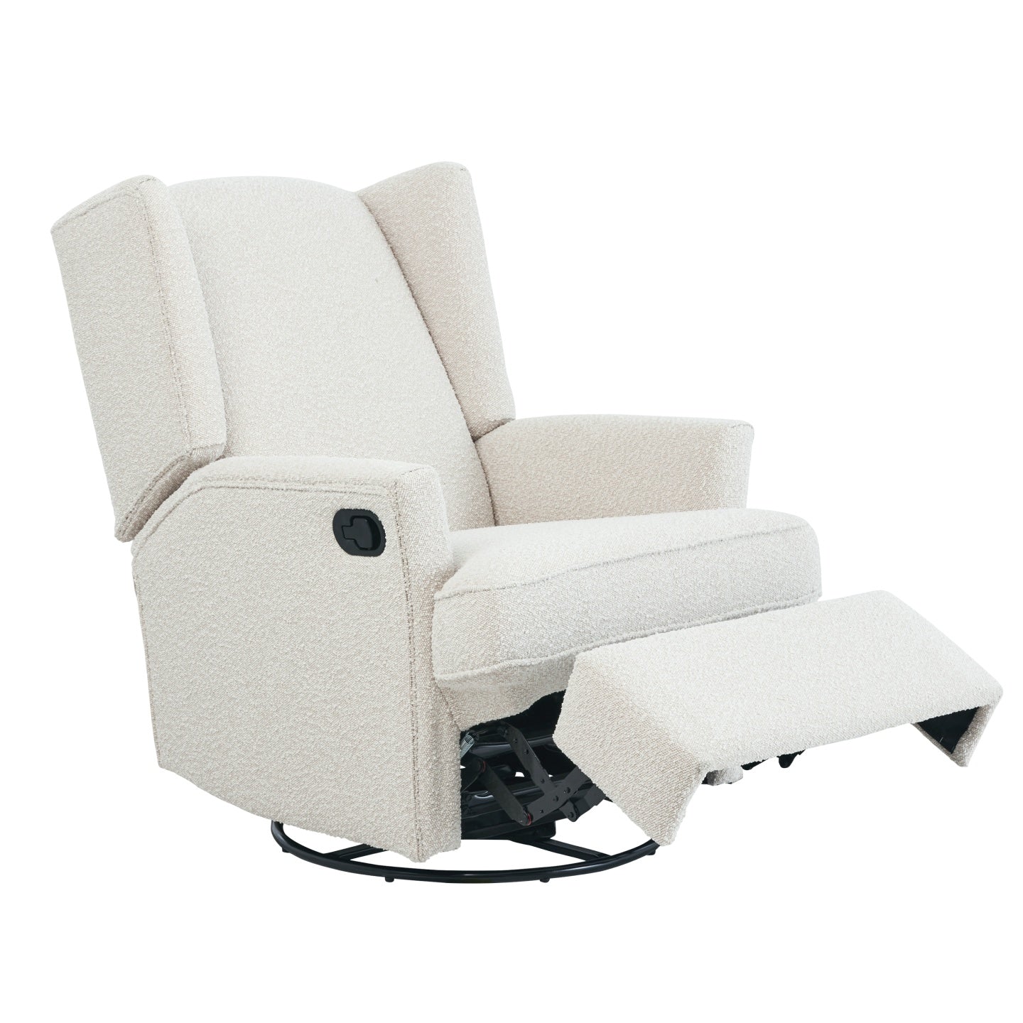 Chelsea Recliner Glider Chair in Vanilla Bouclé - Image 9