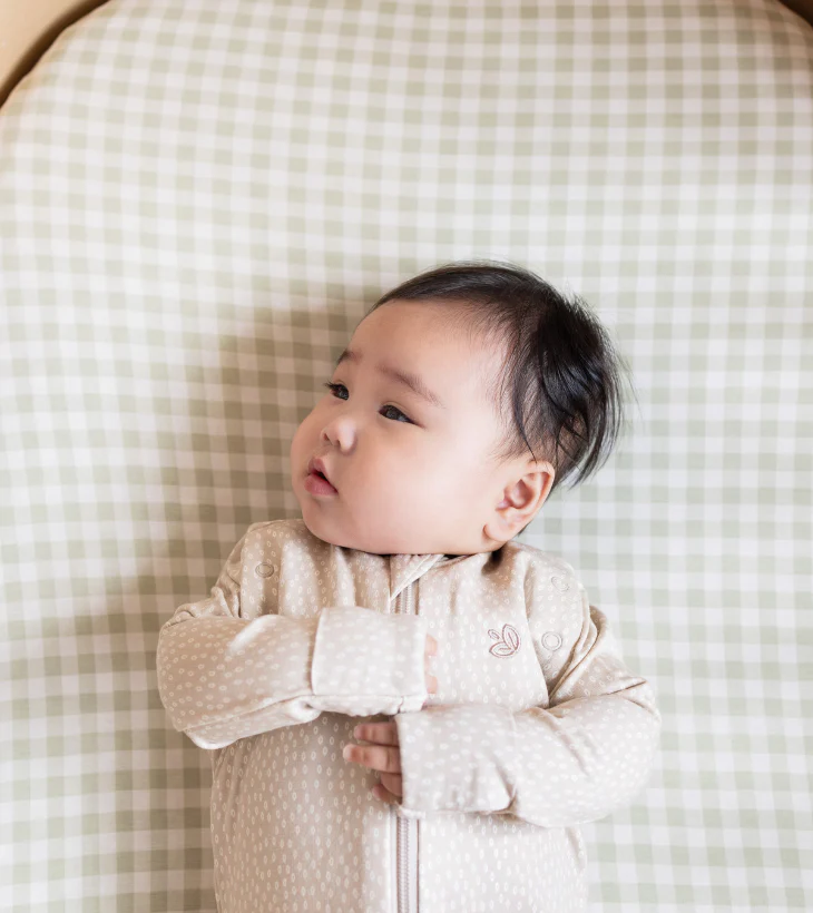 Fitted Cot Sheet in Gumleaf Gingham - Image 10