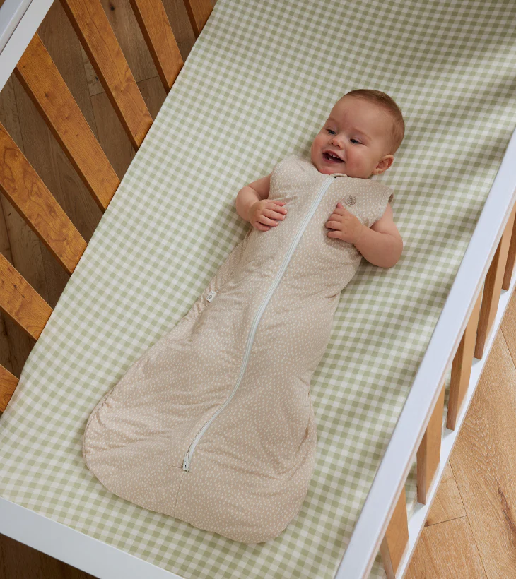 Fitted Cot Sheet in Gumleaf Gingham - Image 4