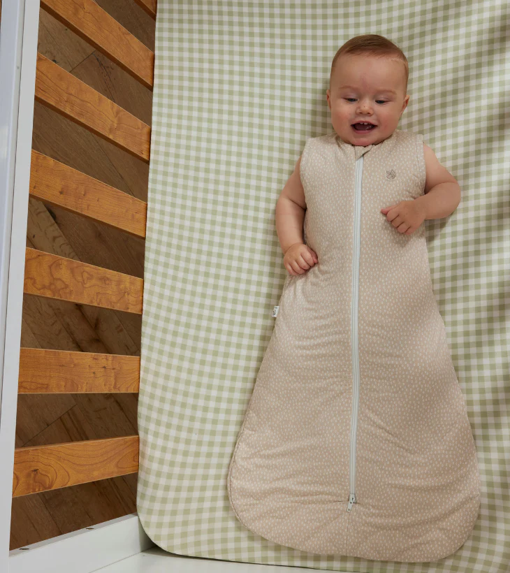 Fitted Cot Sheet in Gumleaf Gingham - Image 5