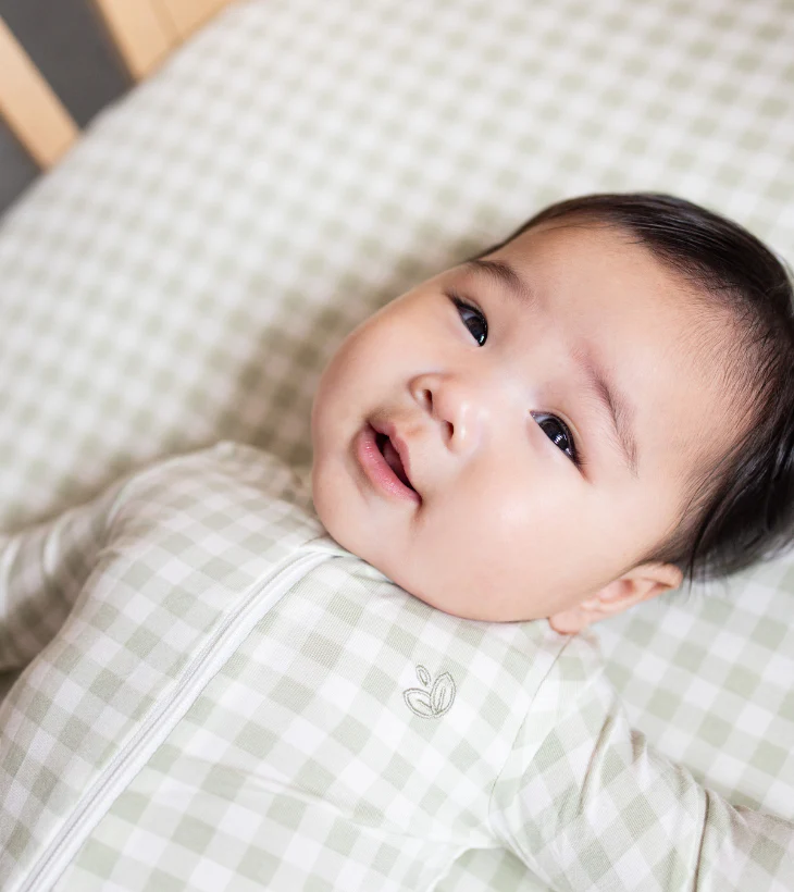 Fitted Cot Sheet in Gumleaf Gingham - Image 7