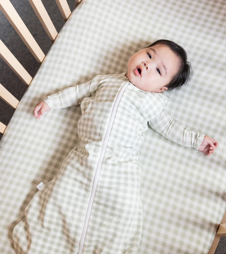 Fitted Cot Sheet in Gumleaf Gingham - Image 8