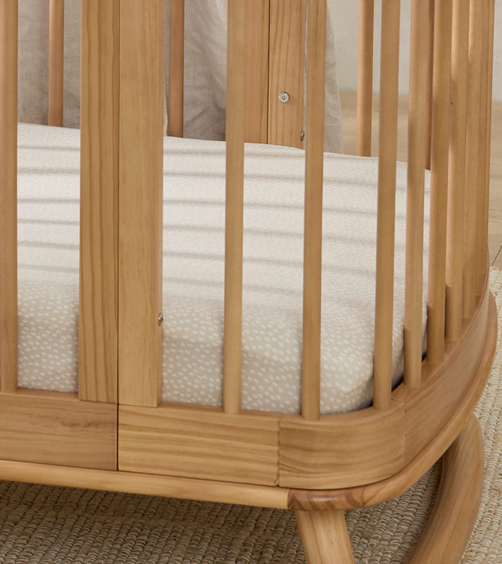 Fitted Cot Sheet in Oat - Image 3
