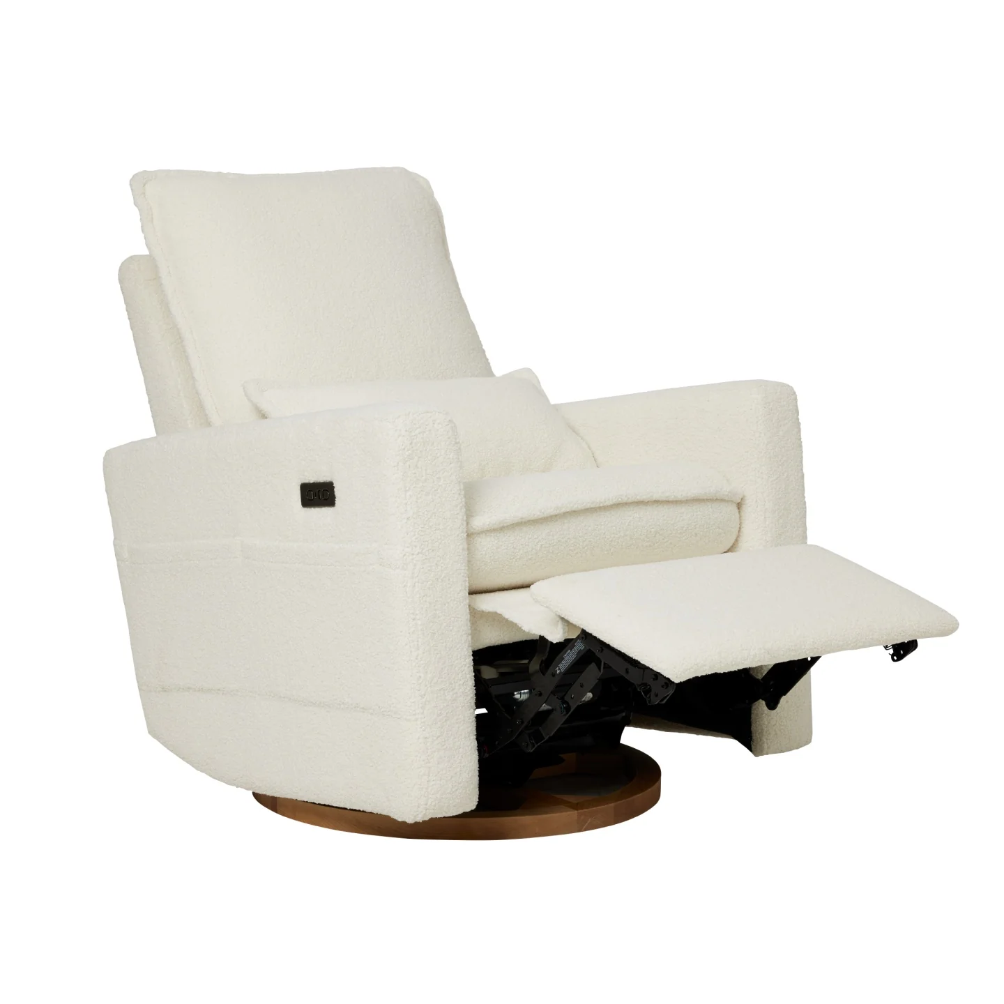 Frankie Electric Recliner Glider Nursery Chair in Coconut Teddy - Image 10