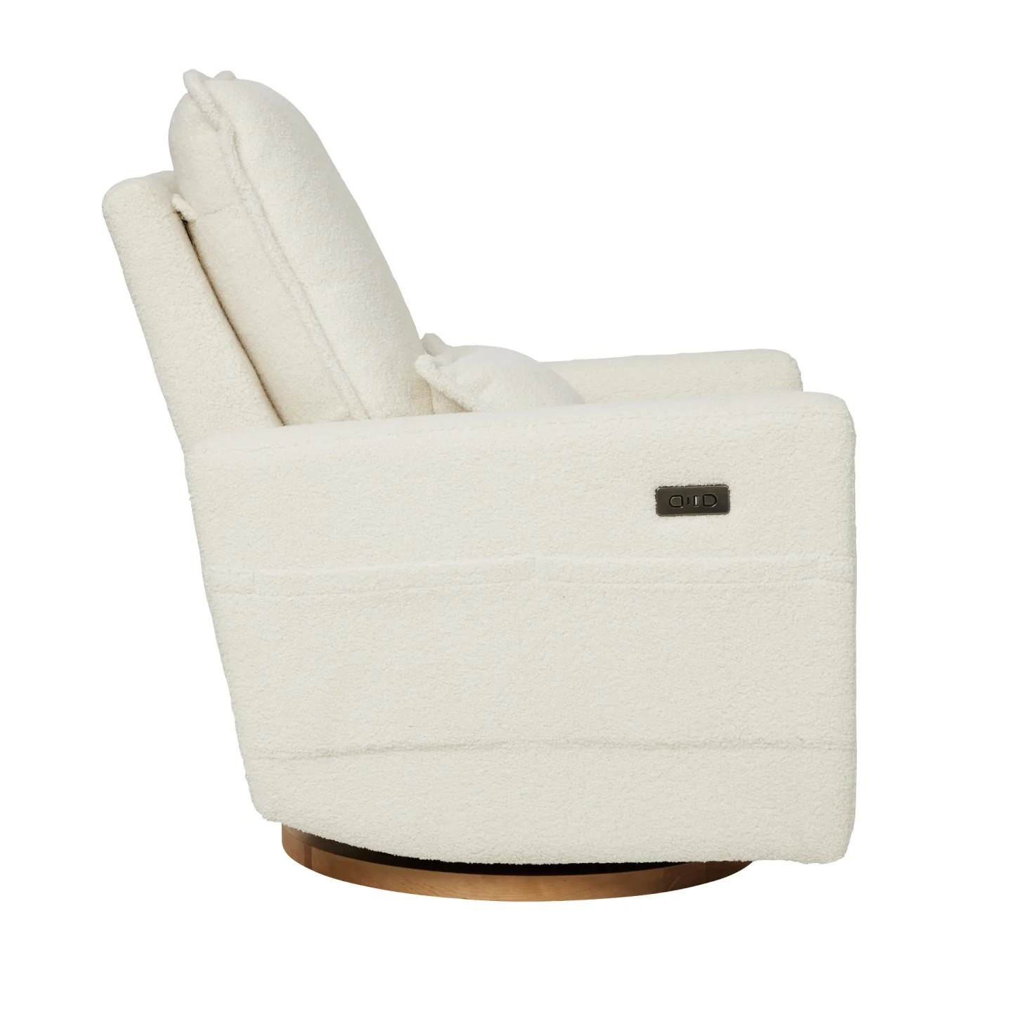 Frankie Electric Recliner Glider Nursery Chair in Coconut Teddy - Image 8