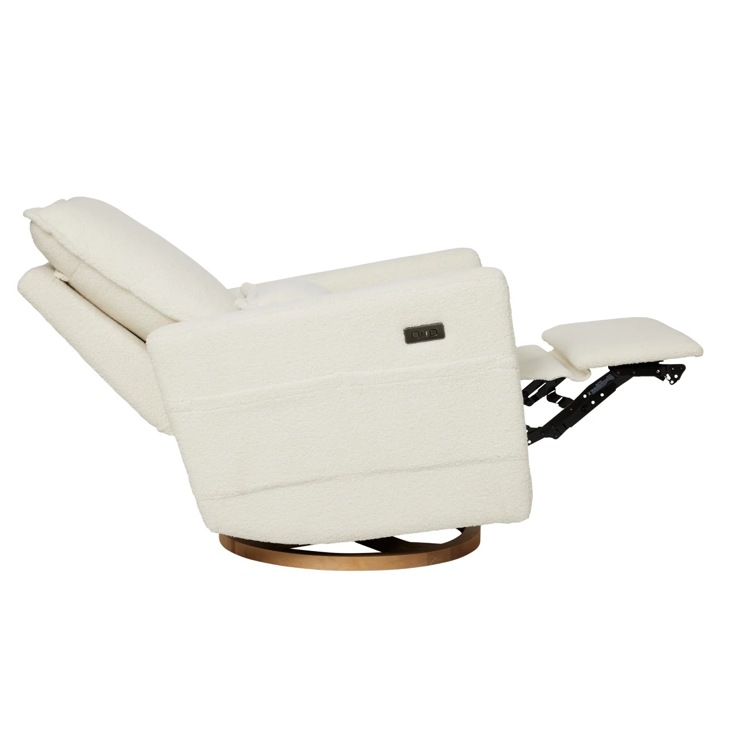 Frankie Electric Recliner Glider Nursery Chair in Coconut Teddy - Image 9