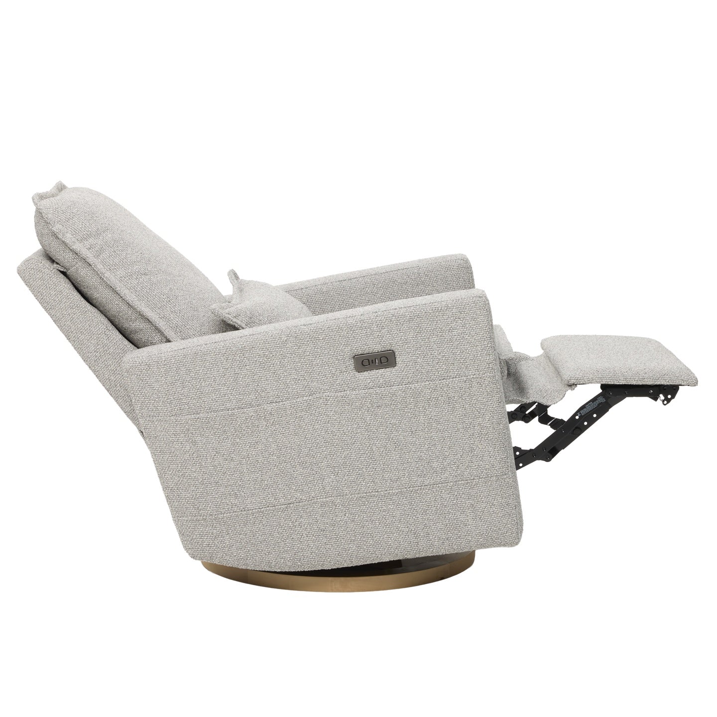Frankie Electric Recliner Glider Nursery Chair in Grey Speckle Soft Tweed - Image 10