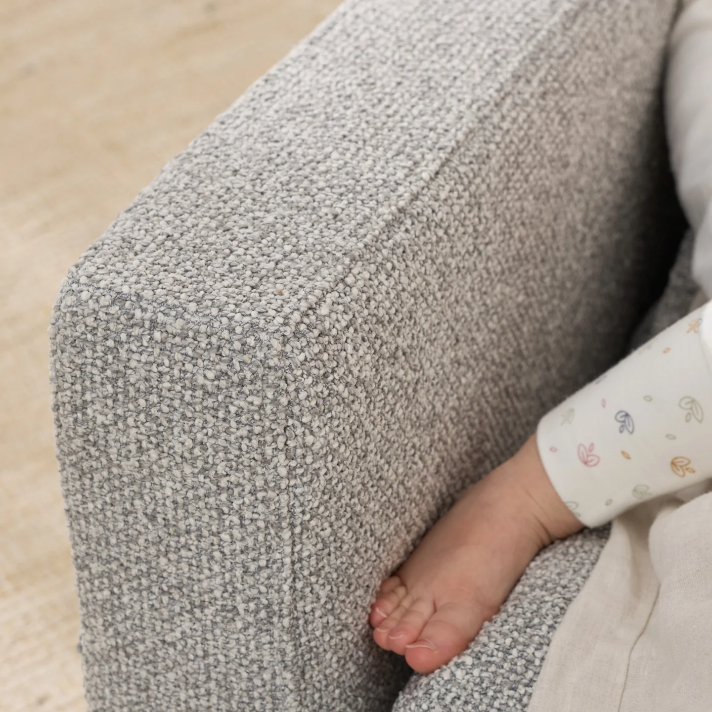 Frankie Electric Recliner Glider Nursery Chair in Grey Speckle Soft Tweed - Image 7