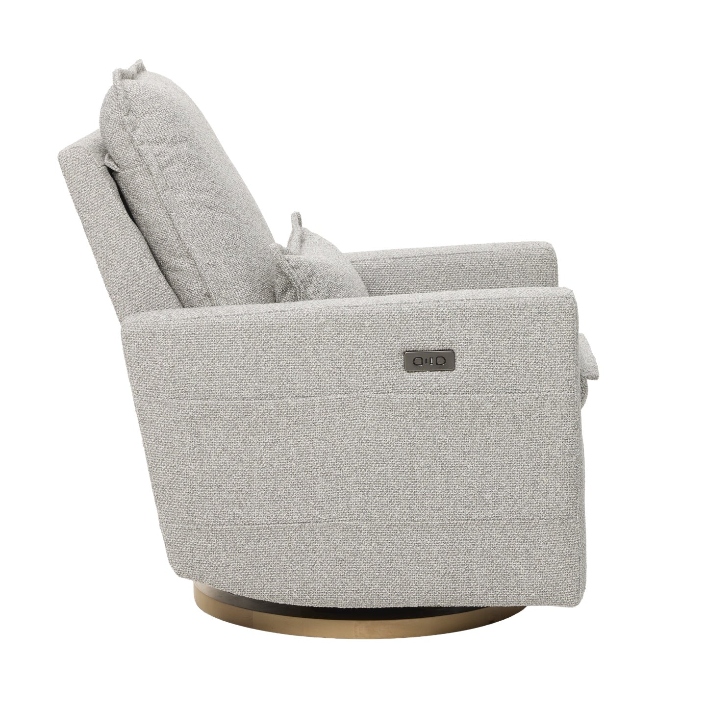 Frankie Electric Recliner Glider Nursery Chair in Grey Speckle Soft Tweed - Image 8
