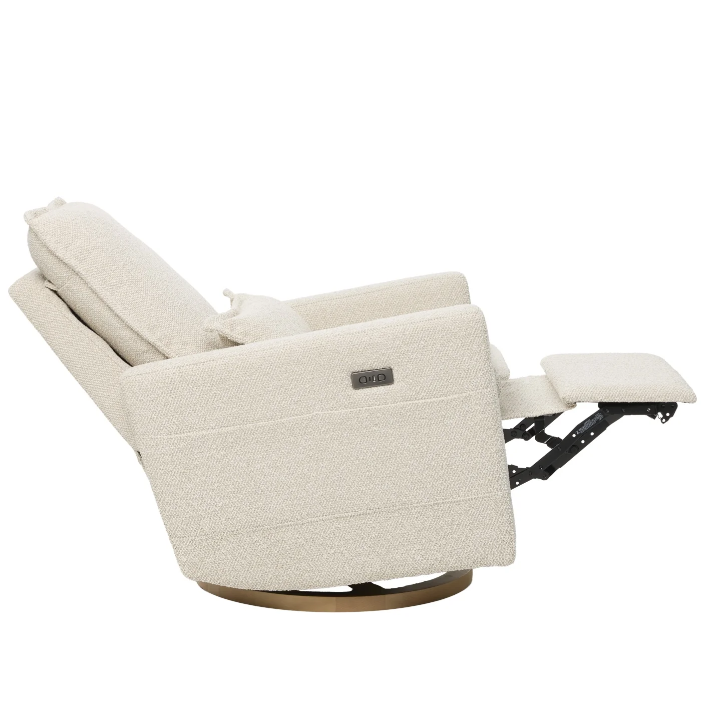 Frankie Electric Recliner Glider Nursery Chair in Light Beige Soft Tweed - Image 10