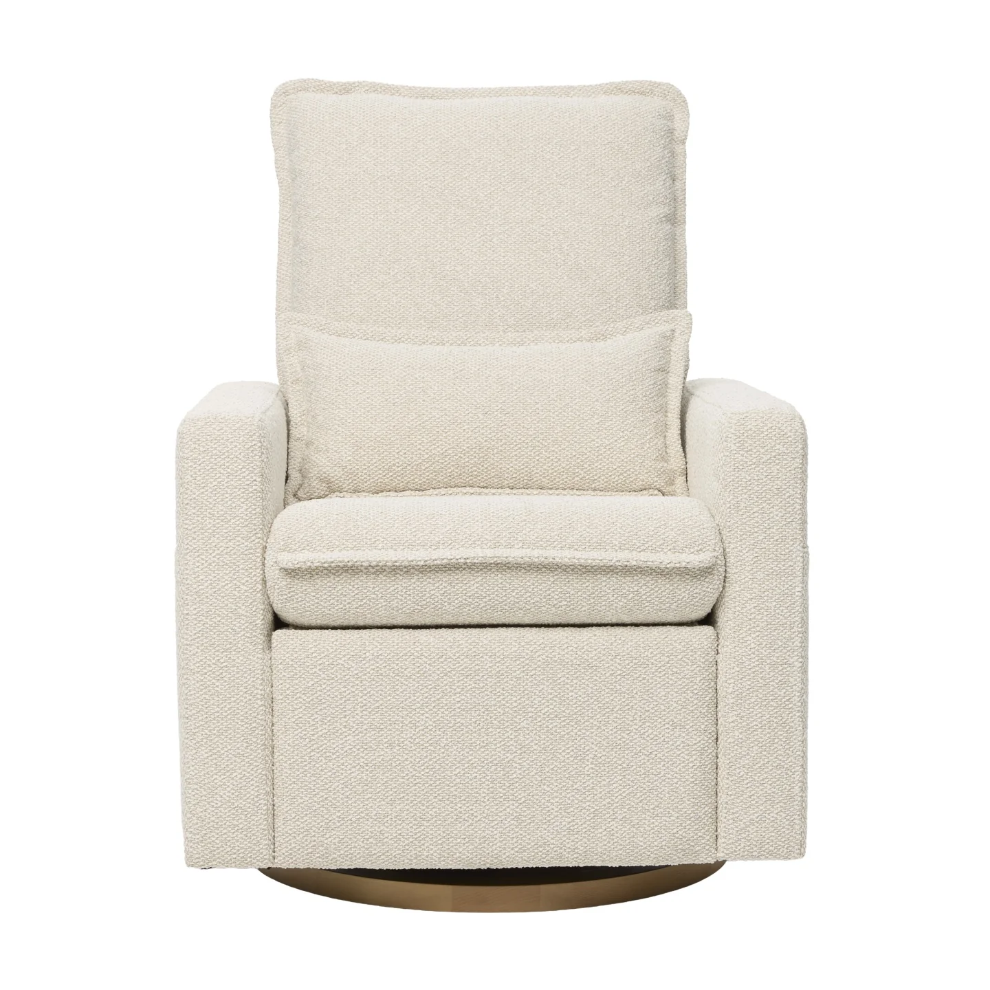Frankie Electric Recliner Glider Nursery Chair in Light Beige Soft Tweed - Image 11