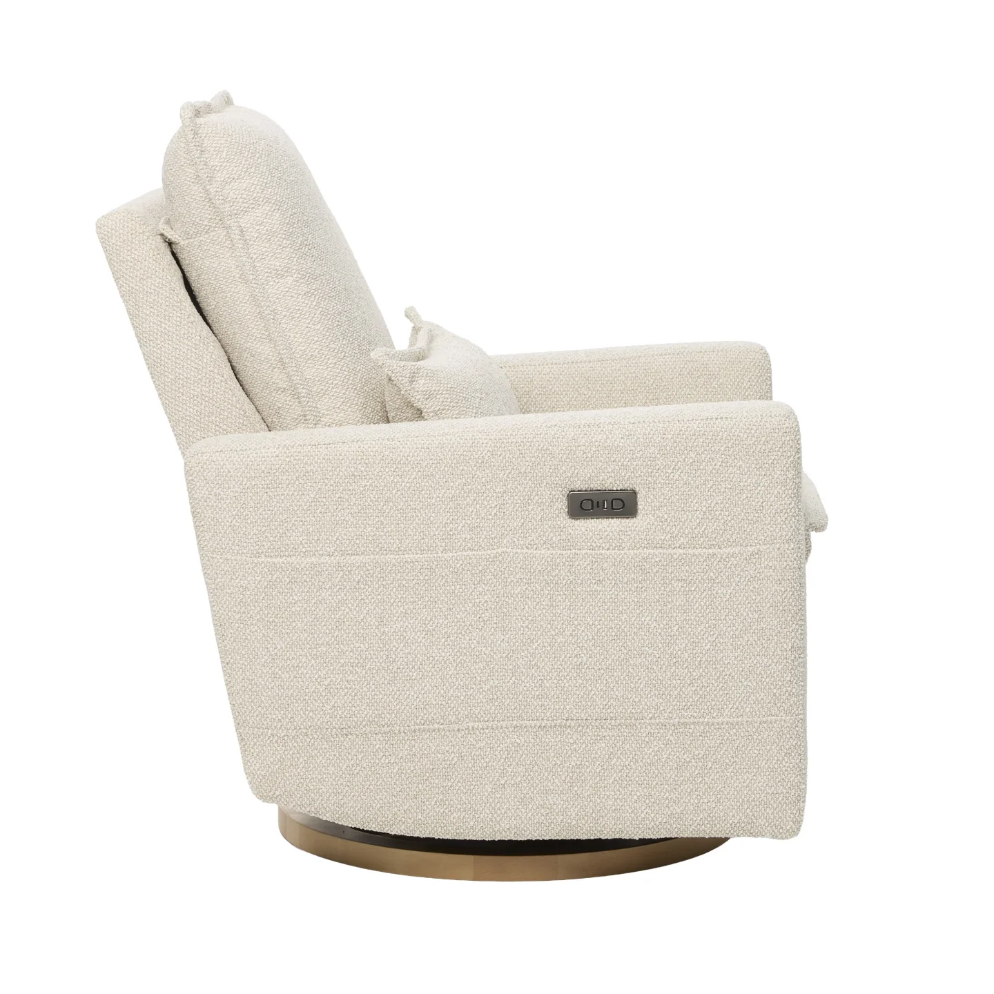 Frankie Electric Recliner Glider Nursery Chair in Light Beige Soft Tweed - Image 8