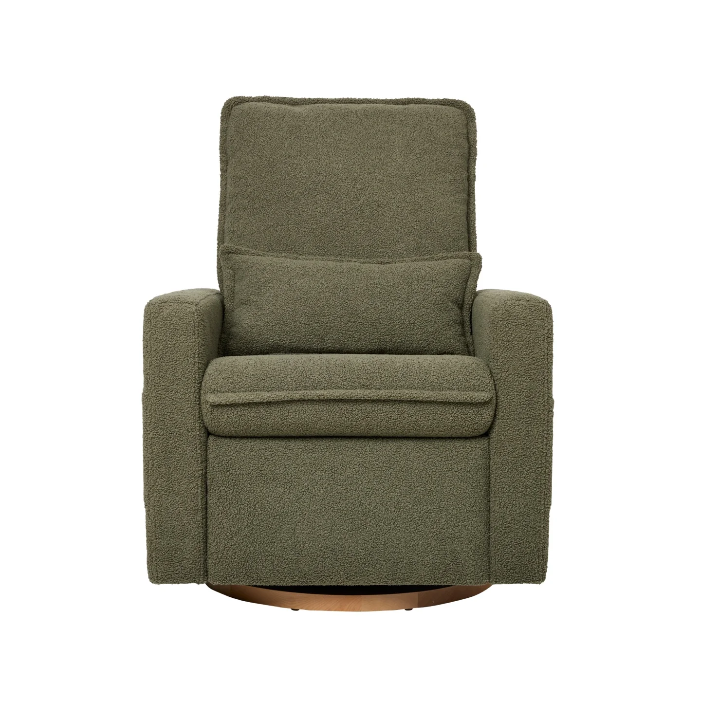 Frankie Electric Recliner Glider Nursery Chair in Olive Teddy - Image 10