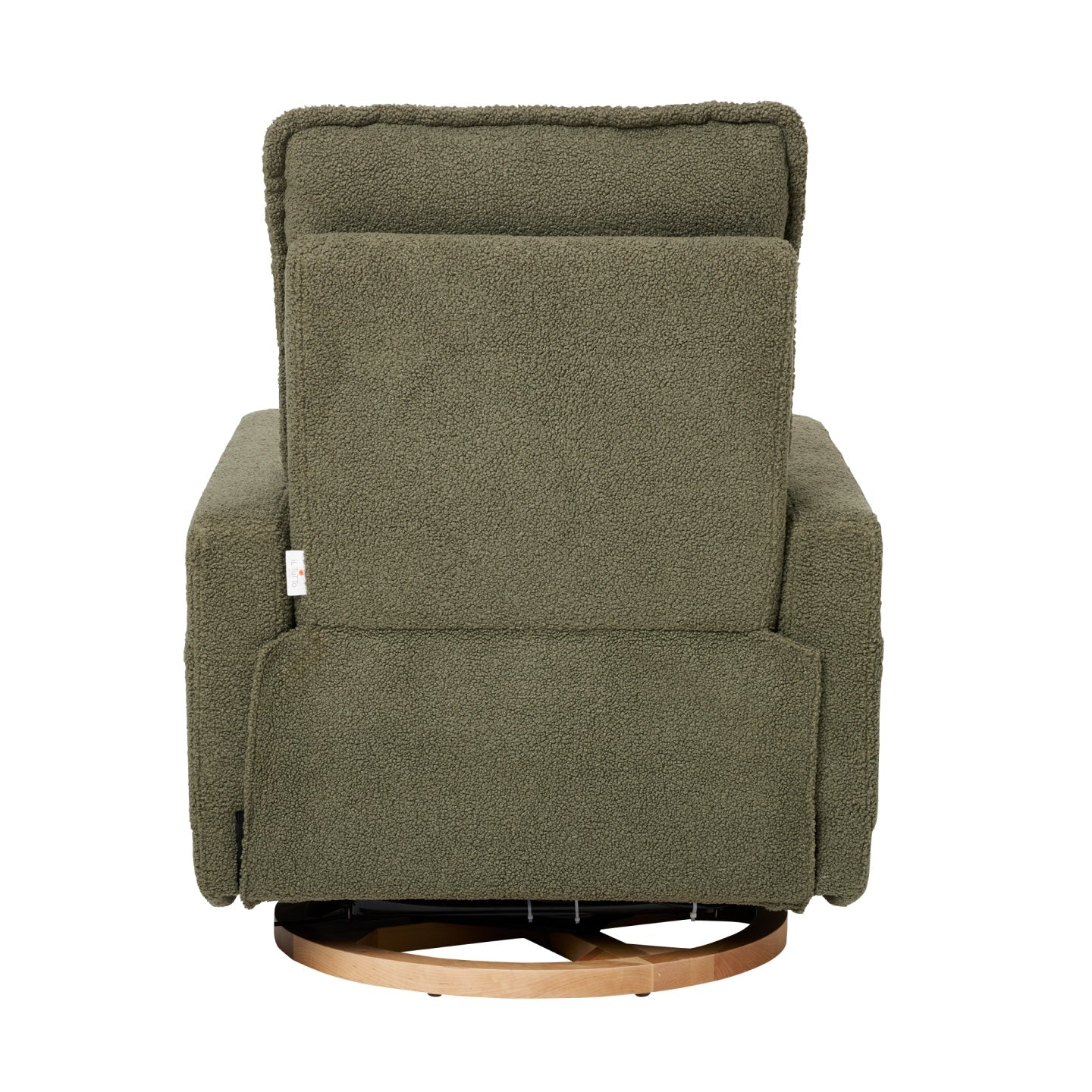 Frankie Electric Recliner Glider Nursery Chair in Olive Teddy - Image 11