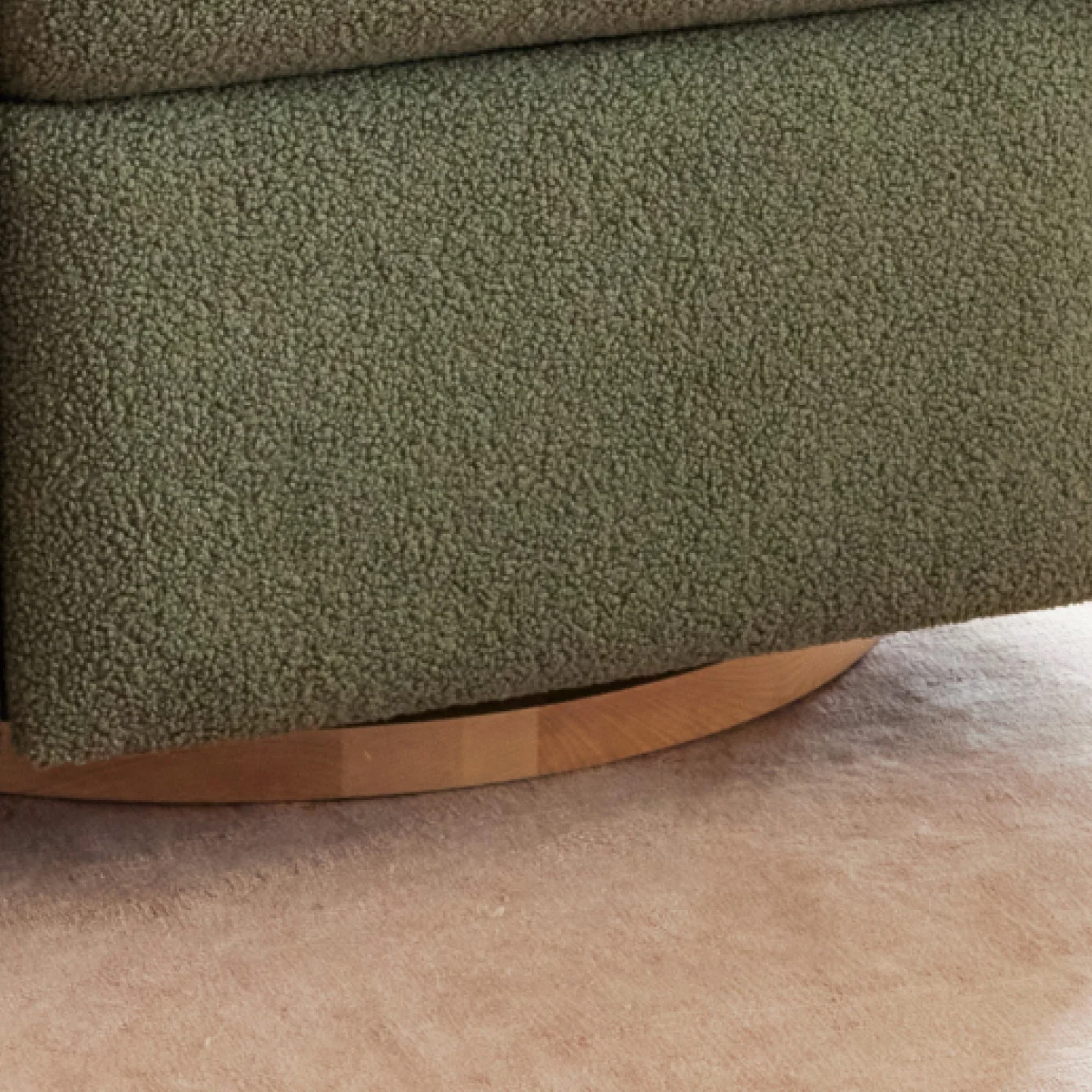 Frankie Electric Recliner Glider Nursery Chair in Olive Teddy - Image 7