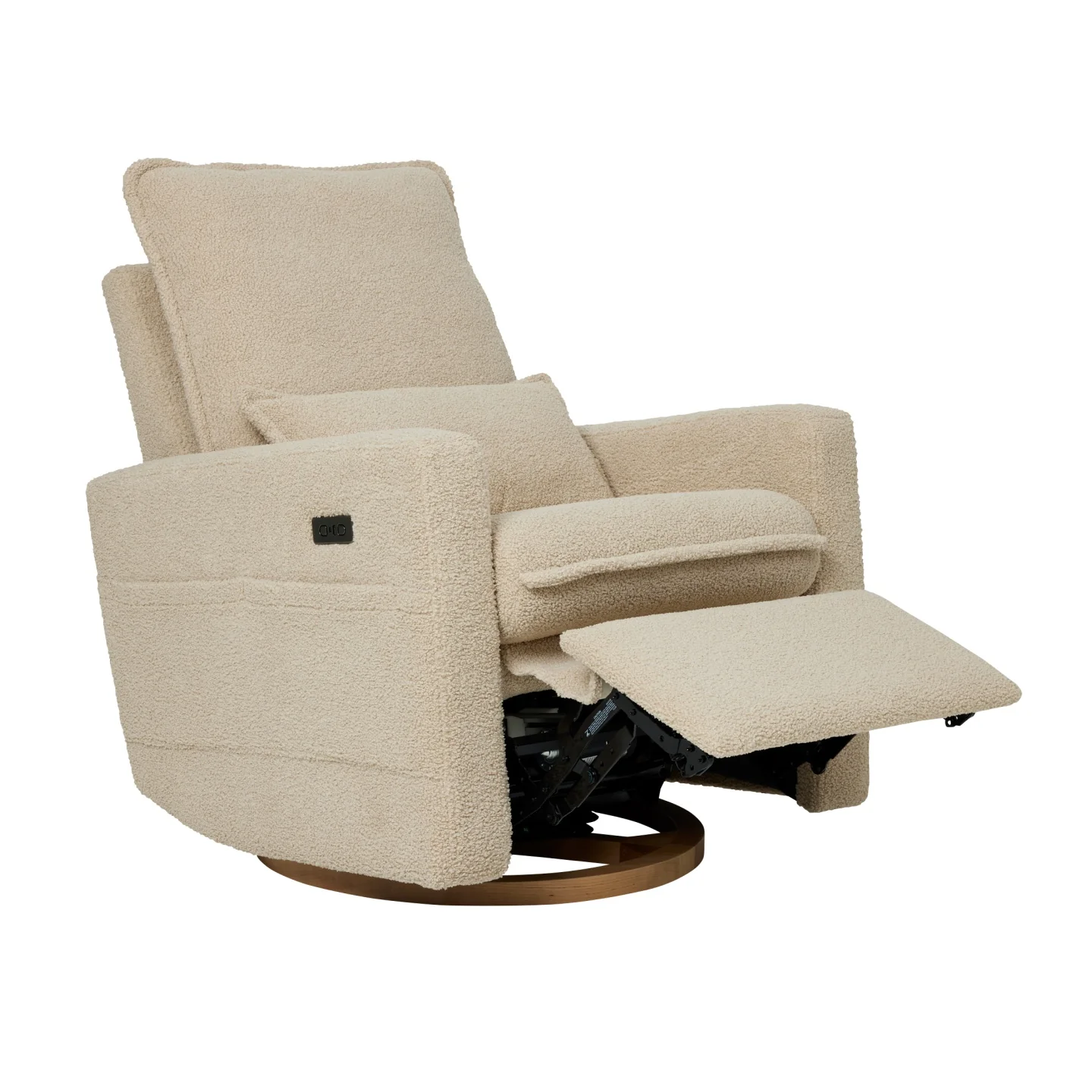 Frankie Electric Recliner Glider Nursery Chair in Taupe Teddy - Image 10