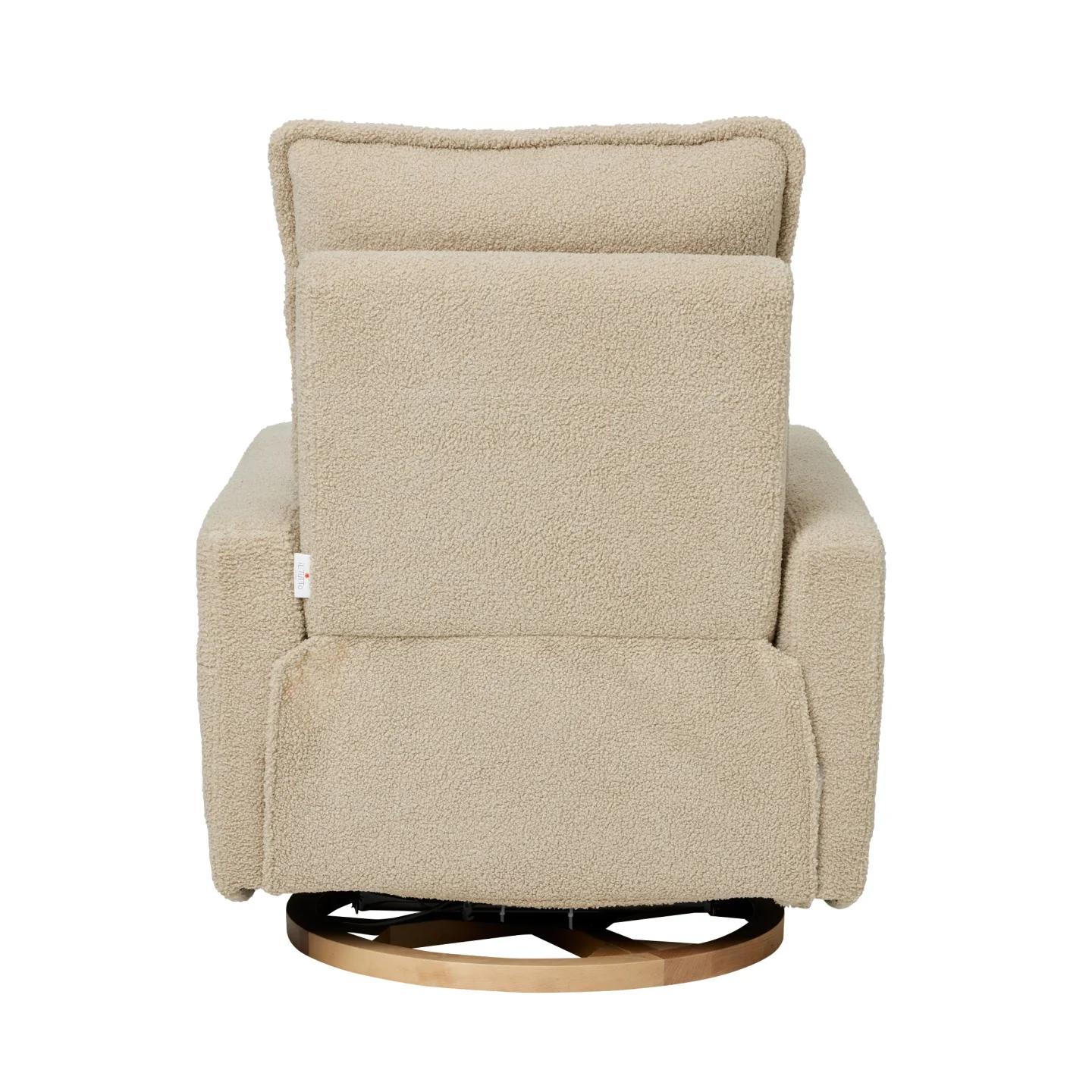 Frankie Electric Recliner Glider Nursery Chair in Taupe Teddy - Image 12