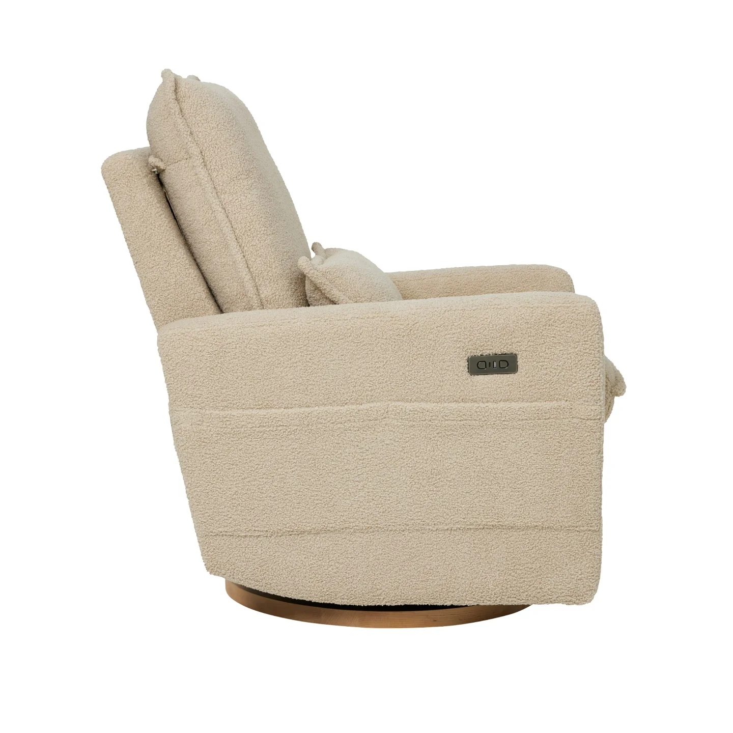 Frankie Electric Recliner Glider Nursery Chair in Taupe Teddy - Image 8
