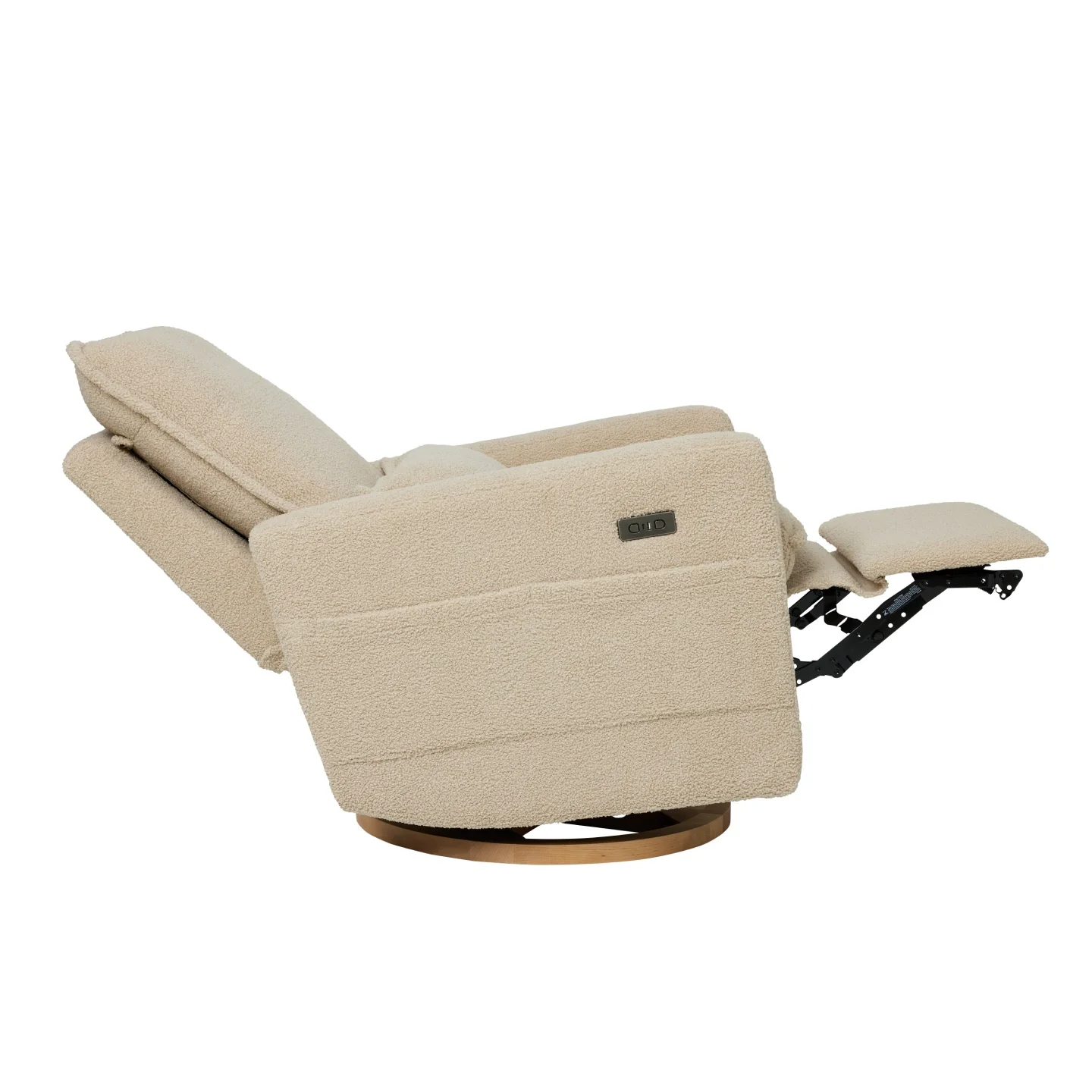Frankie Electric Recliner Glider Nursery Chair in Taupe Teddy - Image 9