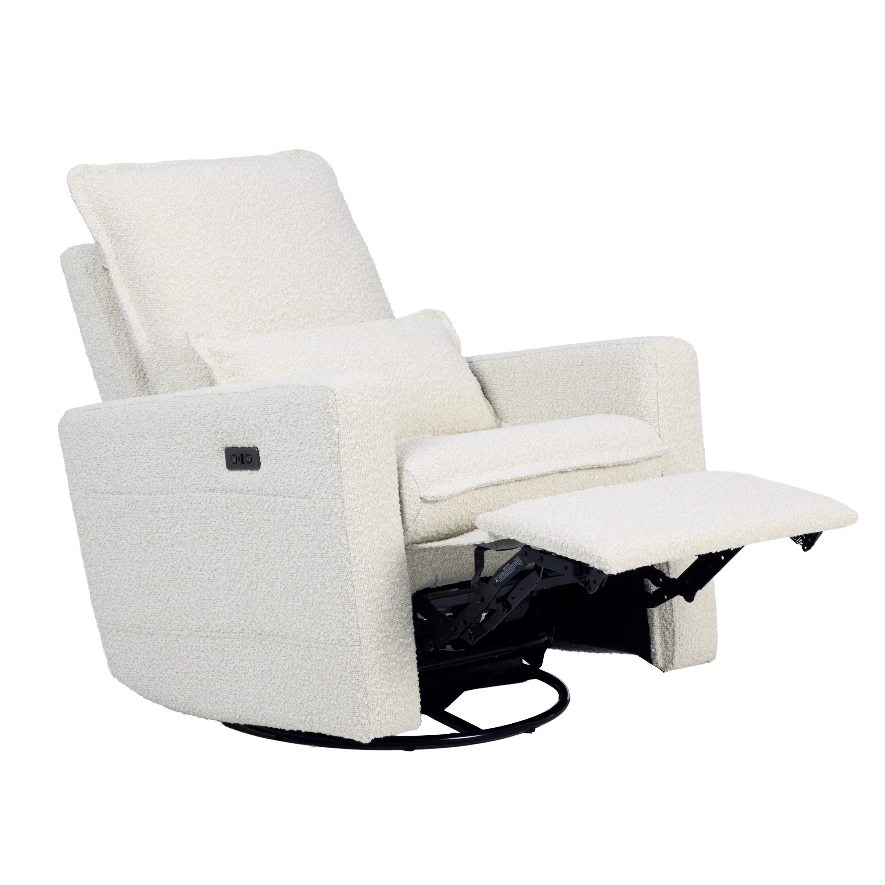 Frankie Electric Recliner Glider Nursery Chair in Vanilla Bouclé - Image 9