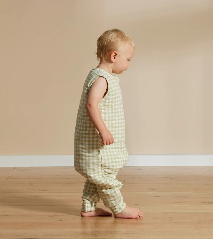 Grow Sleep Suit in Gumleaf Gingham | 2.5 TOG - Image 3