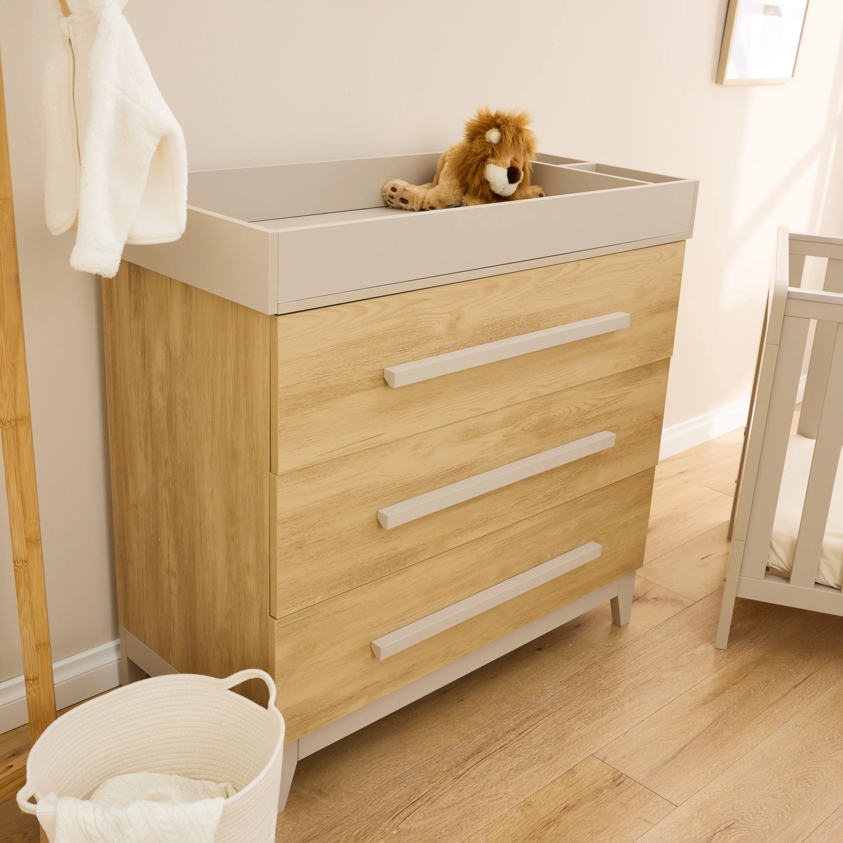 Hallee Chest Changer in Mushroom & Golden Oak - Image 3