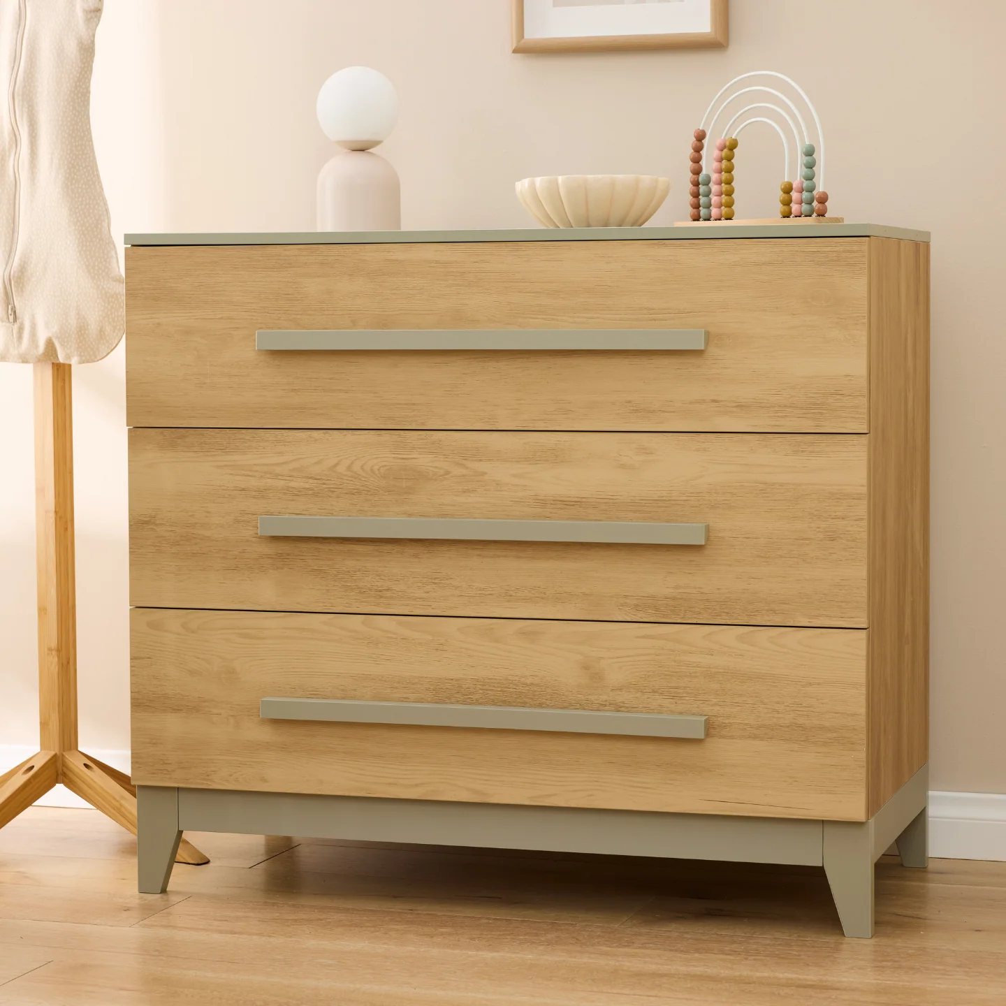 Hallee Chest Changer in Sage & Golden Oak - Image 3