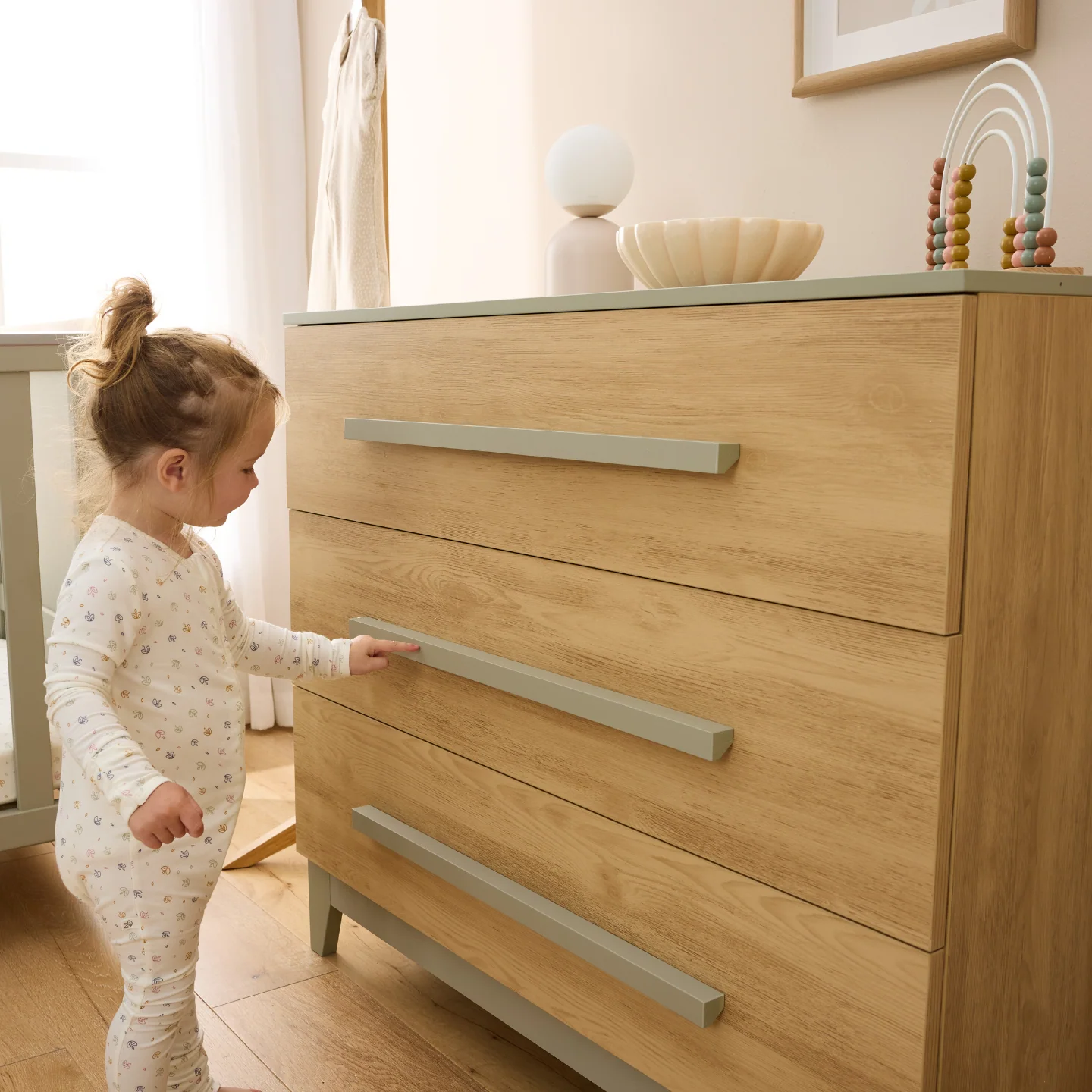 Hallee Chest Changer in Sage & Golden Oak - Image 4