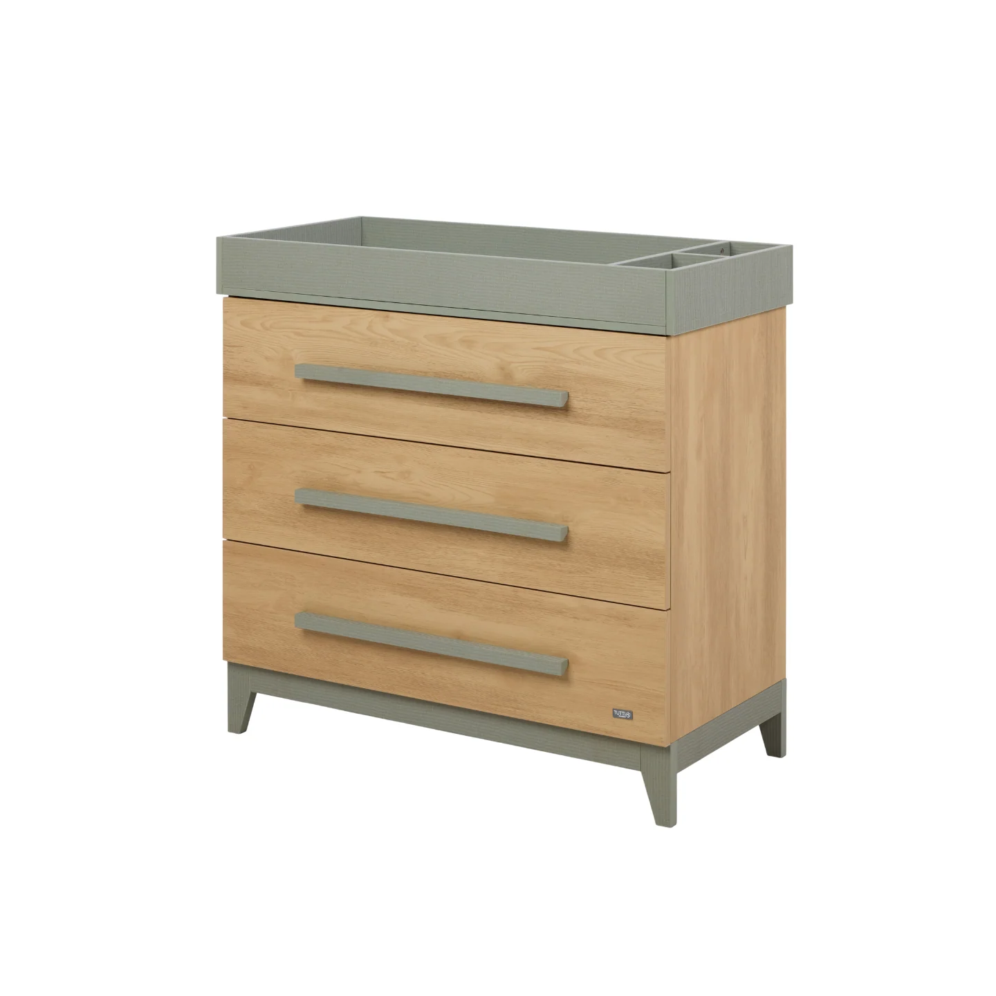 Hallee Chest Changer in Sage Weave & Golden Oak - Image 5