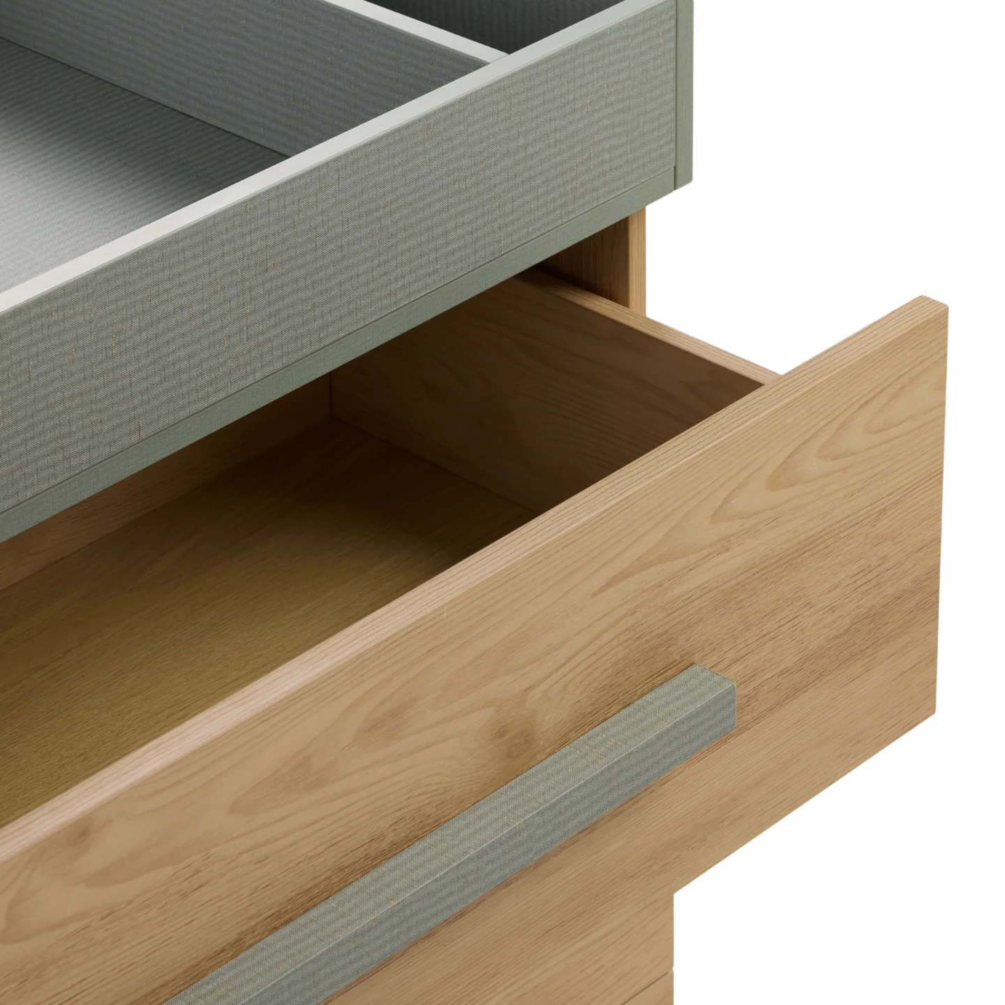 Hallee Chest Changer in Sage Weave & Golden Oak - Image 9