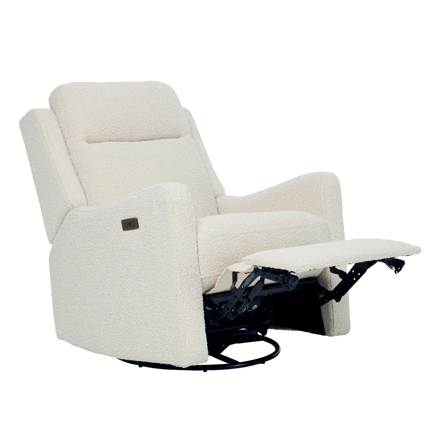 Henry Electric Recliner Glider Chair with USB in Vanilla Bouclé - Image 9