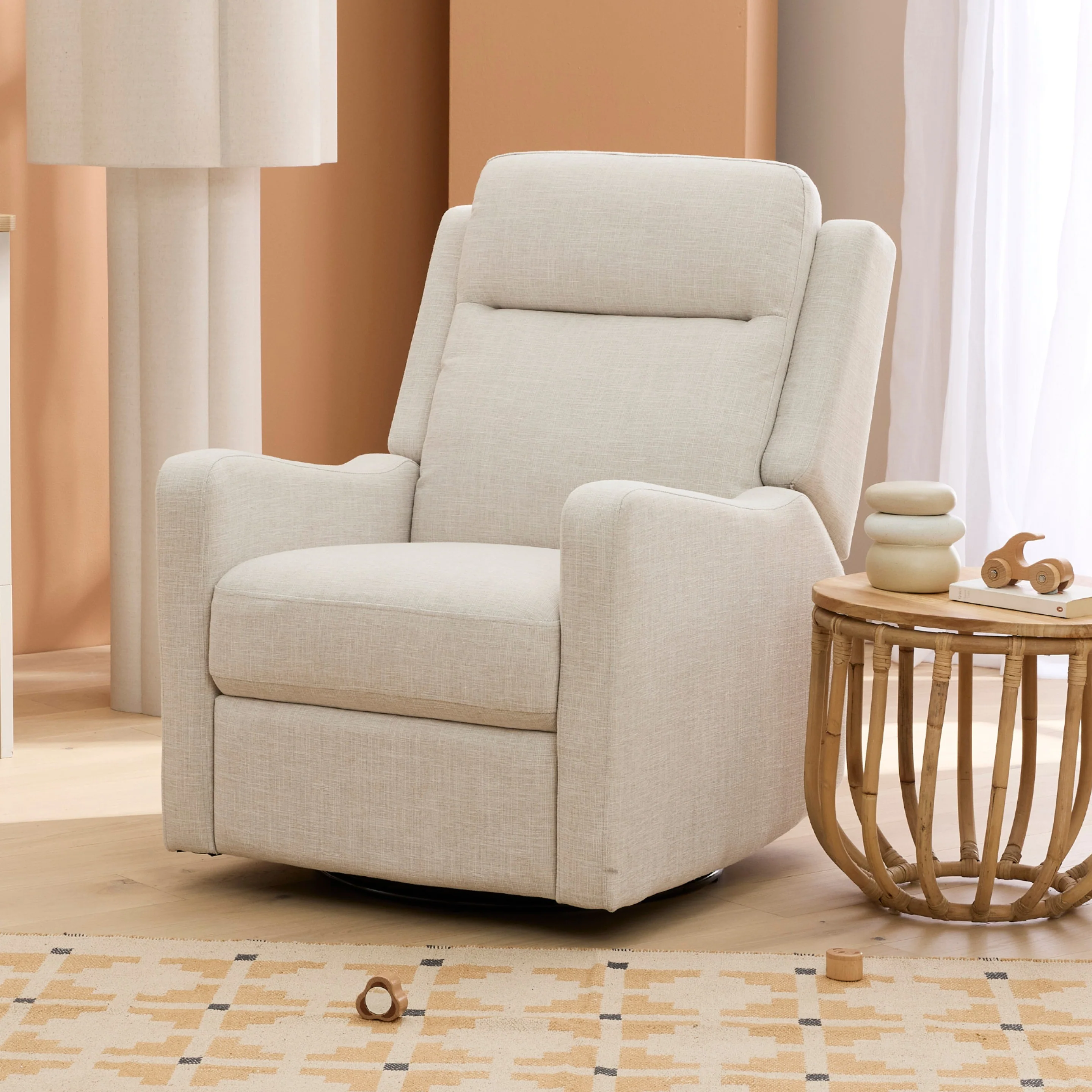 Henry Recliner Glider Chair in Eggshell - Image 6