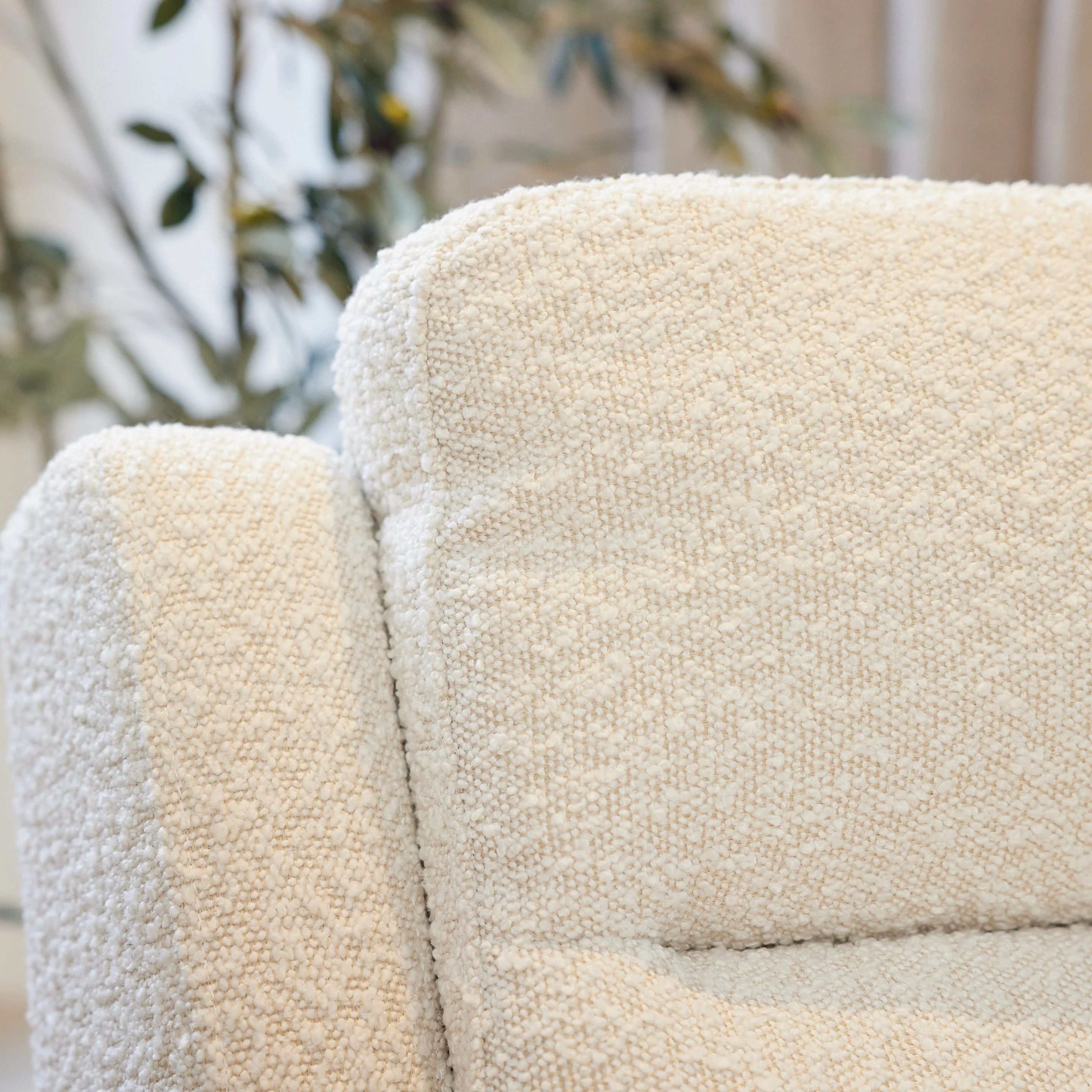 Henry Recliner Glider Chair in Vanilla Bouclé - Image 6