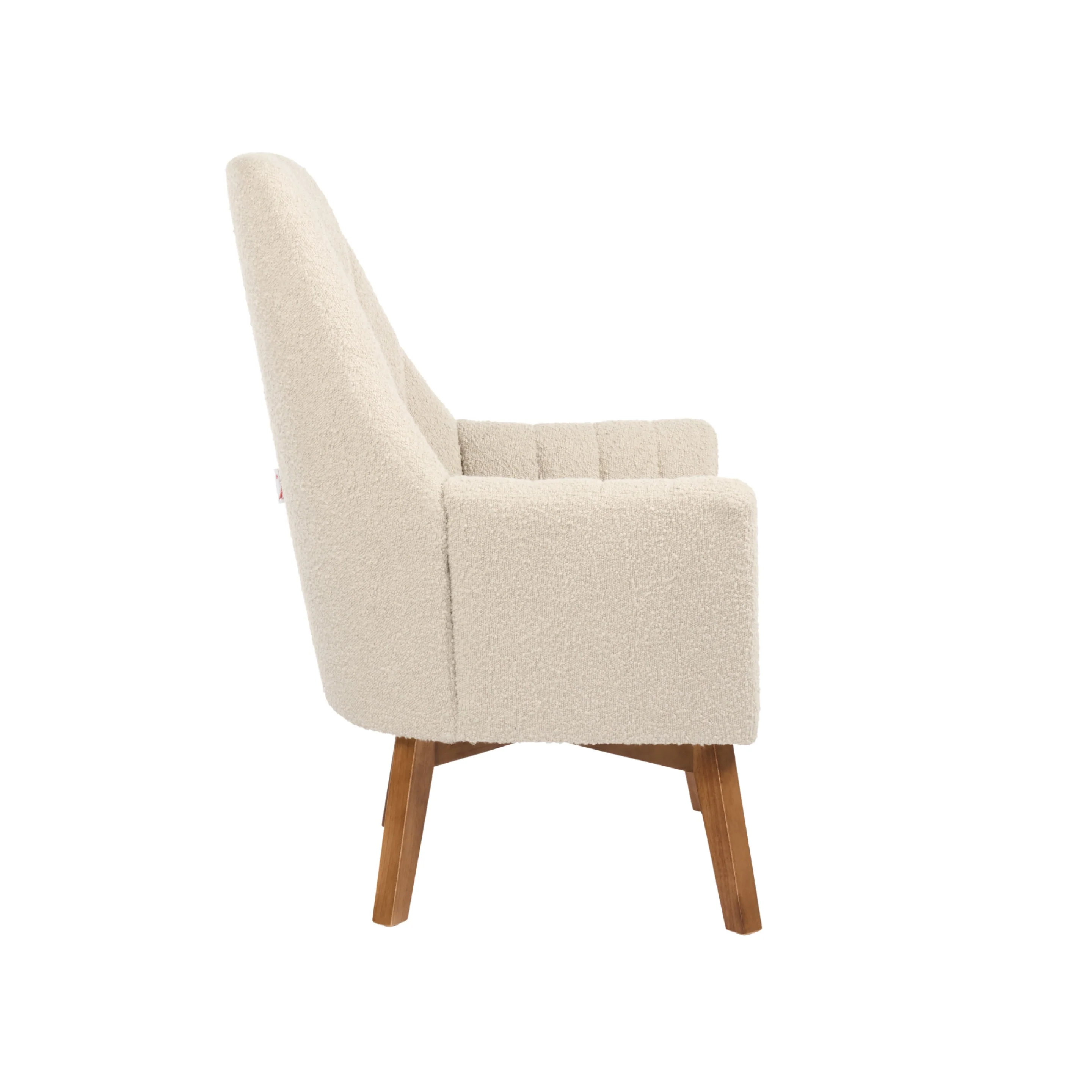 Jonah Rocking Chair & Foot Stool in Mushroom Boucle - Image 10